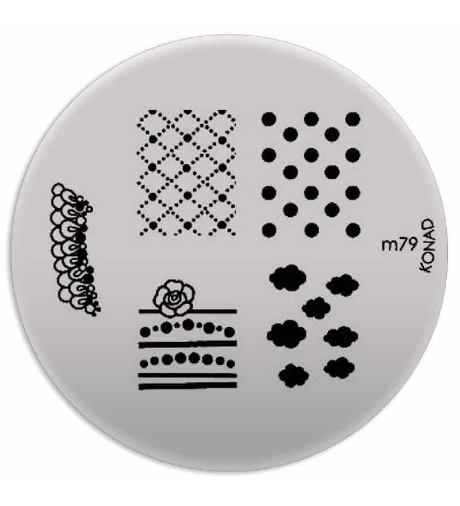 Konad stencil stamping stamping stencil M79