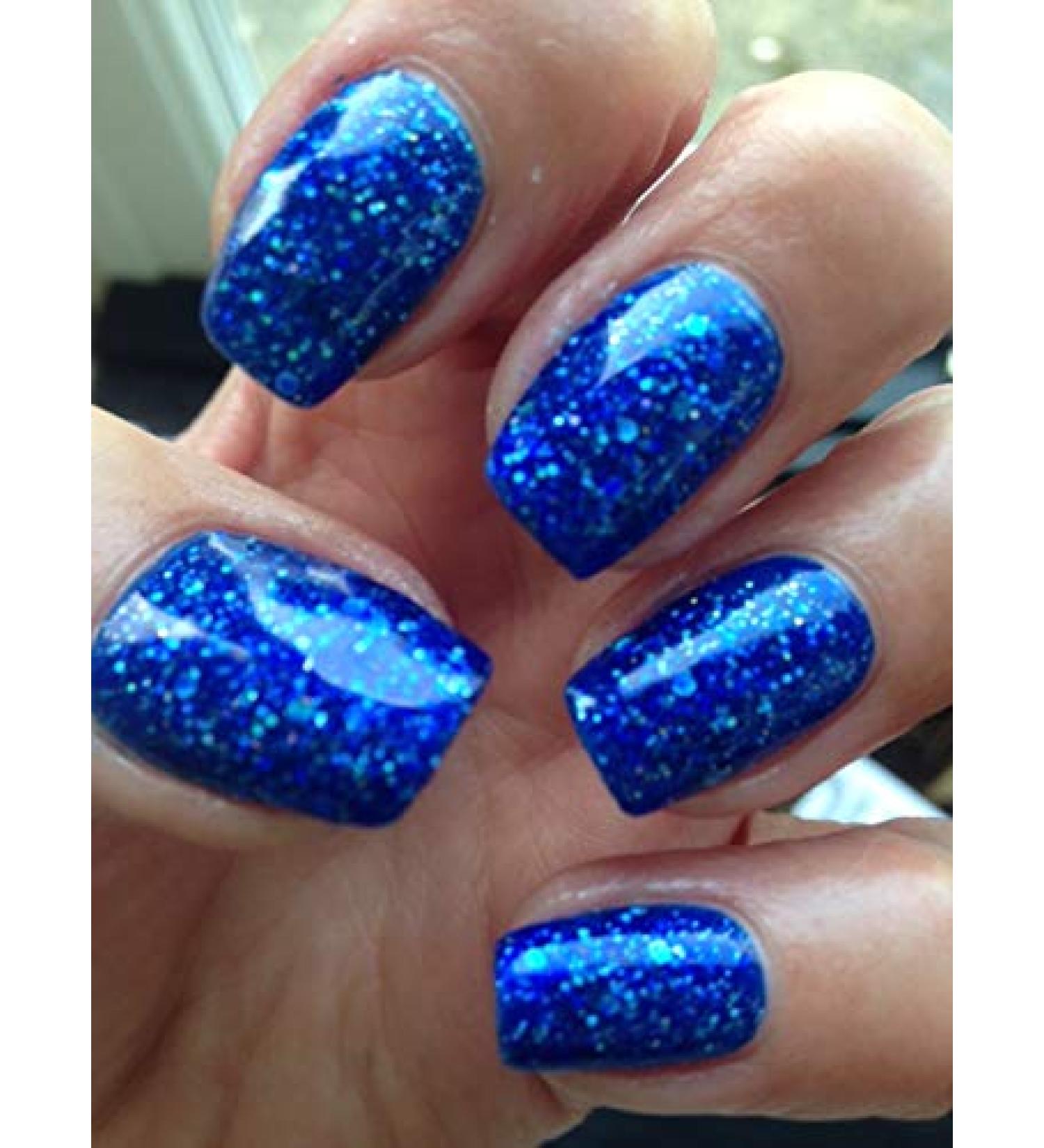 Bluesky Nail Gel Polish BLUE LIGHT BLUE PALE BLUE CHOOSE YOUR BLUE (BLZ02 ROYAL BLUE OCEAN GLITTER) - Buy Online on GoSupps.com