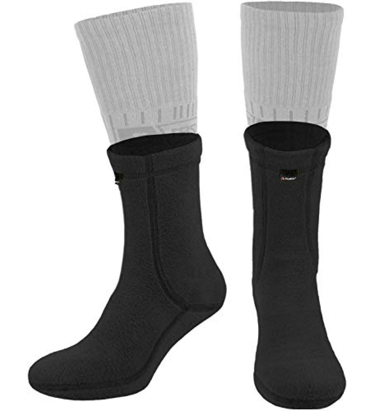 281Z Hiking Warm 6 inch Liners Boot Socks - Polartec Fleece Winter Socks (Black) - Large Size - Buy Online on GoSupps.com