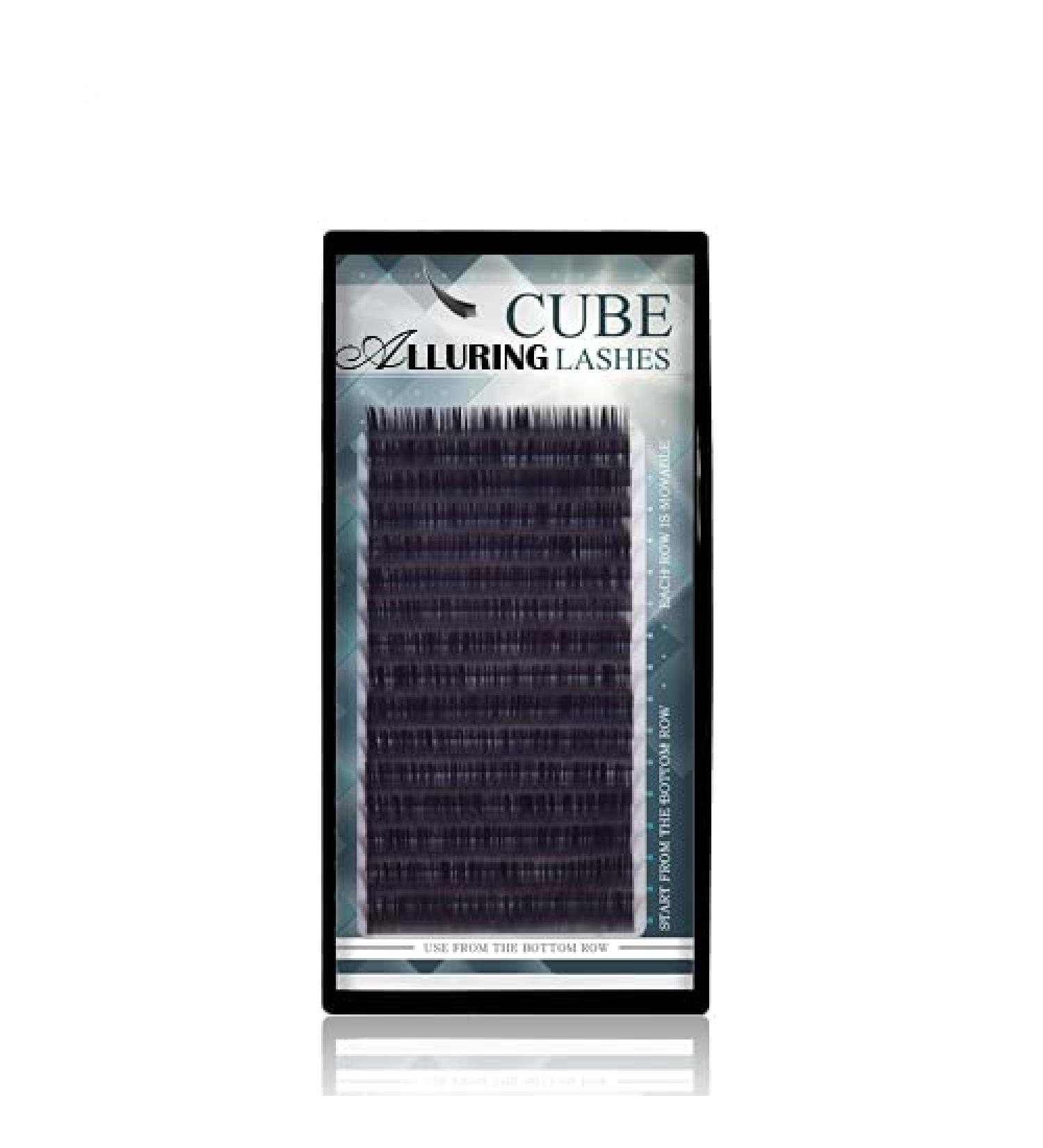 Alluring CUBE Flat Lashes Ellipse Matte Finish B Curl 0.20mm Thickness - B 0.20 x Mix 8-14mm - Buy Online on GoSupps.com