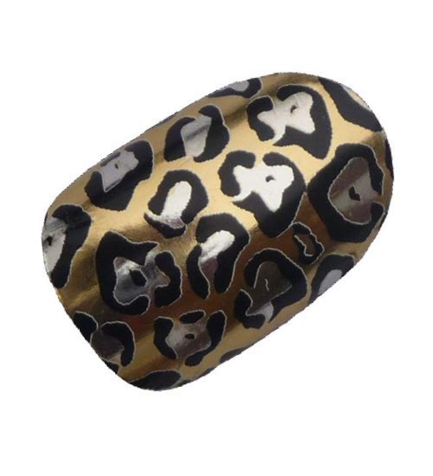 Chix Nails Nail Wraps Gold Jaguar Animal Print Fingers Toes Vinyl Foils Beauty