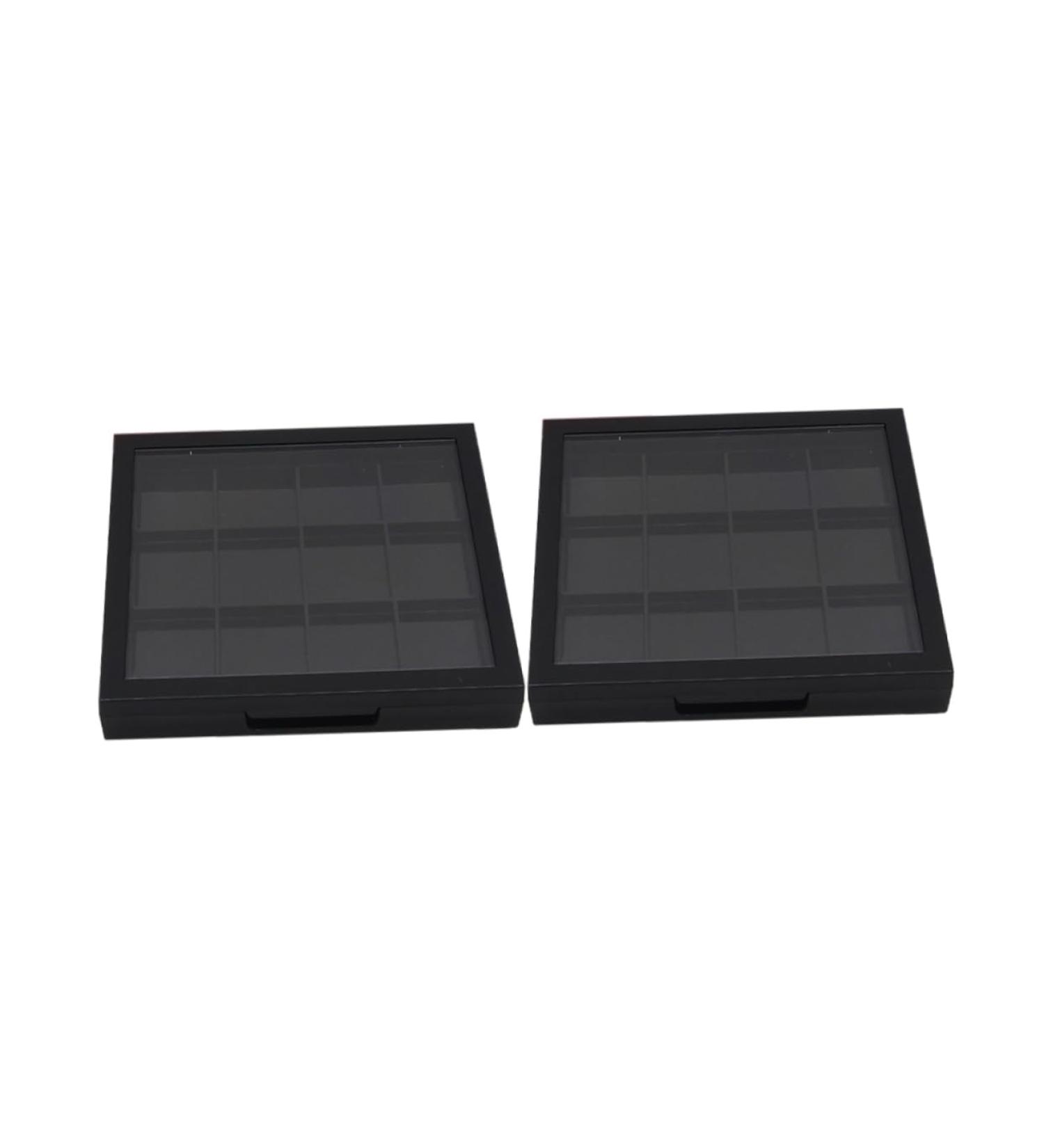 DOITOOL 2pcs Empty Eye Shadow Box Black Eyeshadow Makeup Pallete Empty Makeup Case Travel Filling Platen 9.9x2.2cm As Shown - Buy Online on GoSupps.com