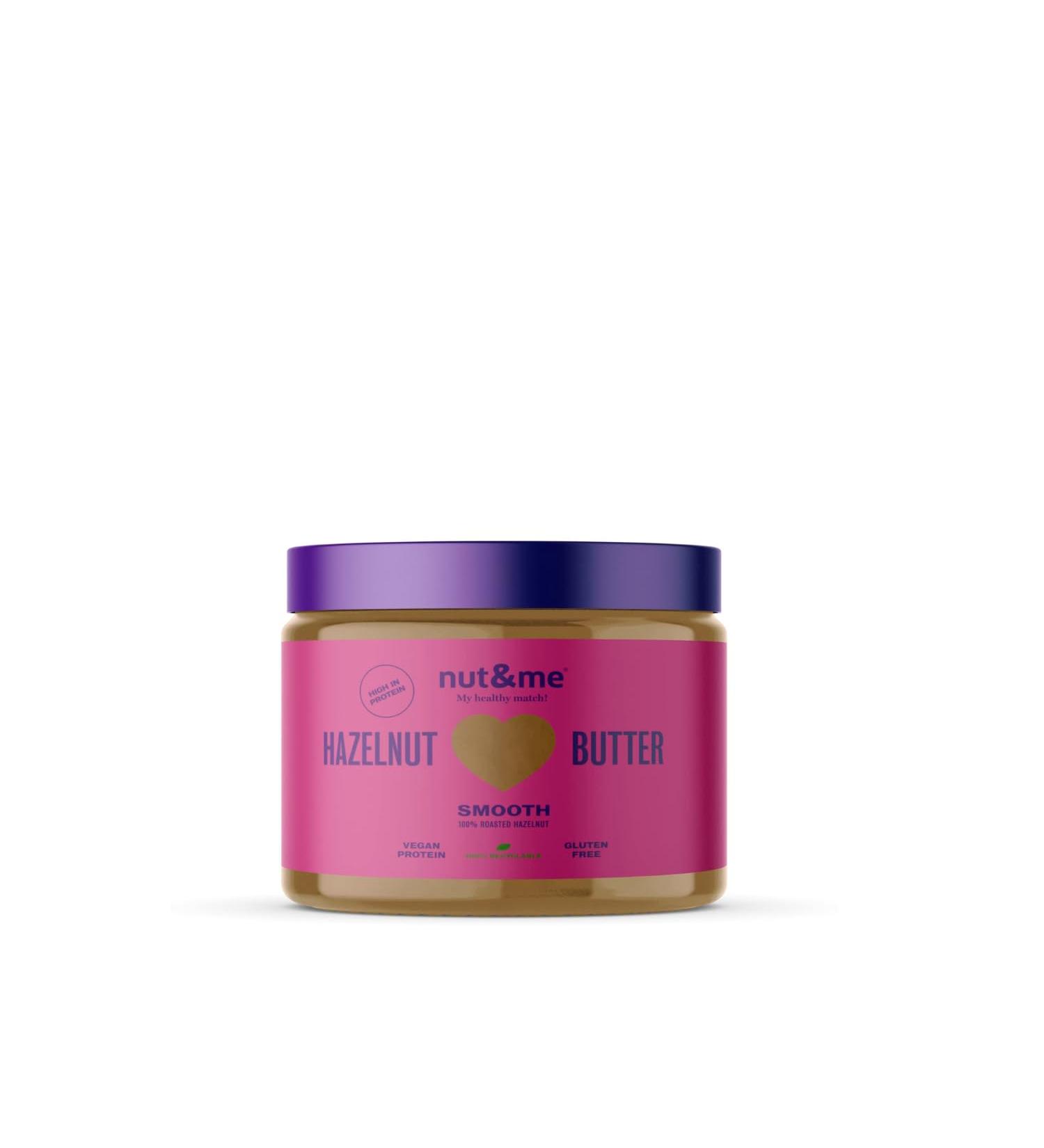 Roasted hazelnut puree 300 g nut&me | 100% hazelnuts | Vegan | No sugar or additives | Creamy and delicious - Buy Online on GoSupps.com