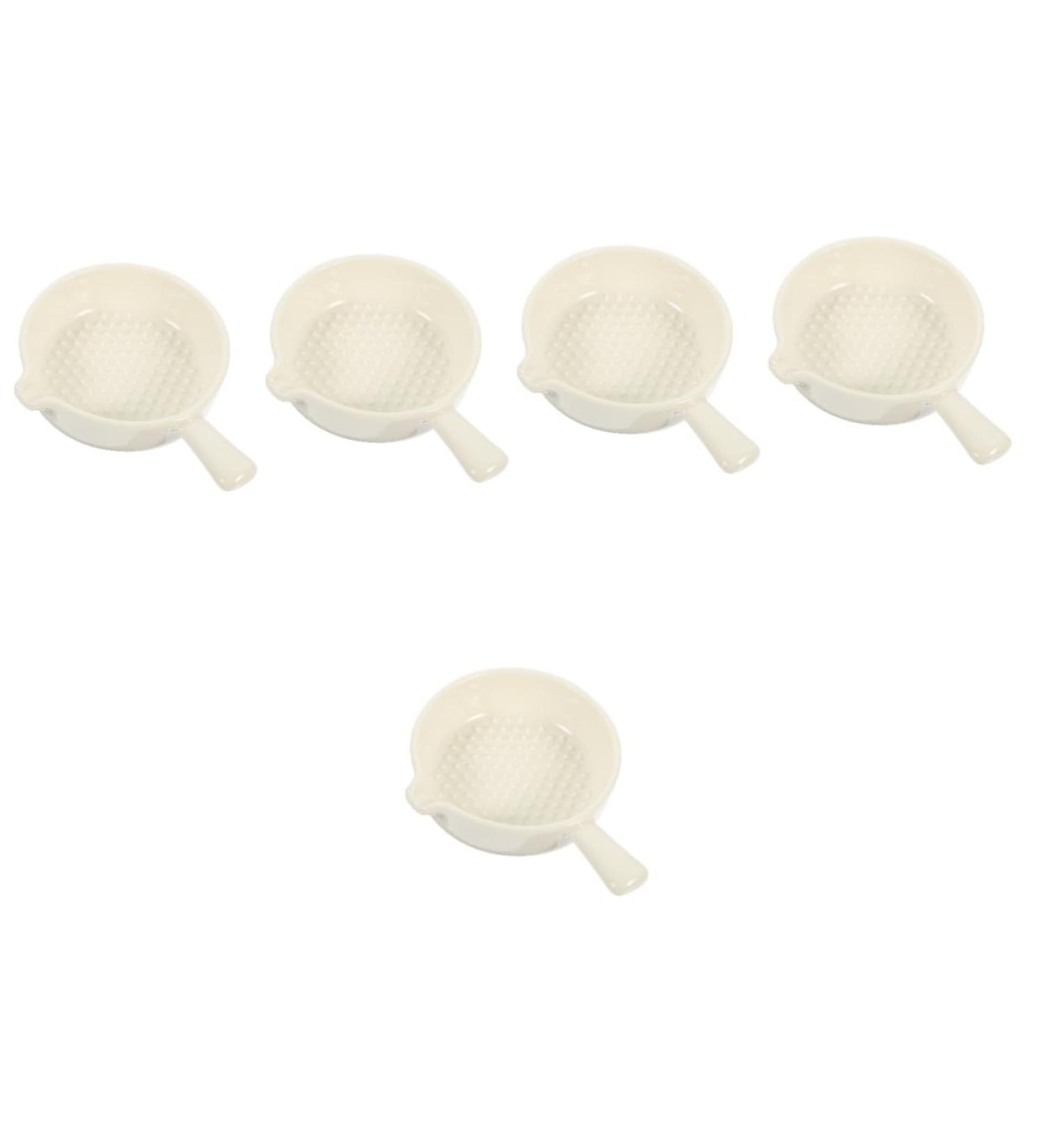 OUNONA 5pcs Dumpling Seasoning Plate Soy Sauce Dishes Dipping Bowls Ceramic Sauce Dishes Soy Sauce Bowl with Handle Oil Guide Plate Mini Appetizer Bowl White Small Seasoning Food Ceramics 10.8X7.5X2.5CMx5pcs Whitex5pcs - Buy Online on GoSupps.com