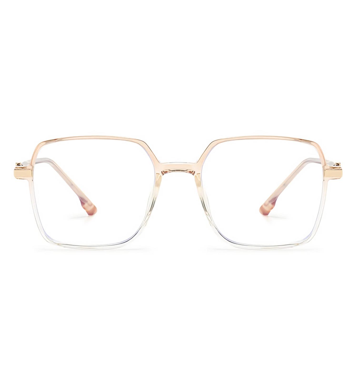 Shop Kaeoisfu Oversized Square Transparent Reading Glasses - Blue Light Blocking for Men & Women | Prescription 2.0 Diopters - Buy Online on GoSupps.com