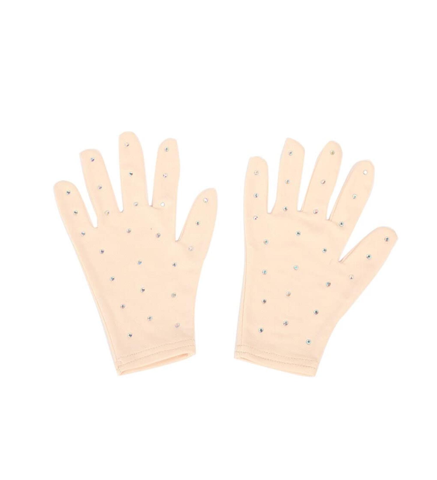 Kawehiop Women's Fashion Figure Skating Wrist Gloves - Breathable Fast-Drying Sunscreen Protection in Skin Color - Buy Online on GoSupps.com