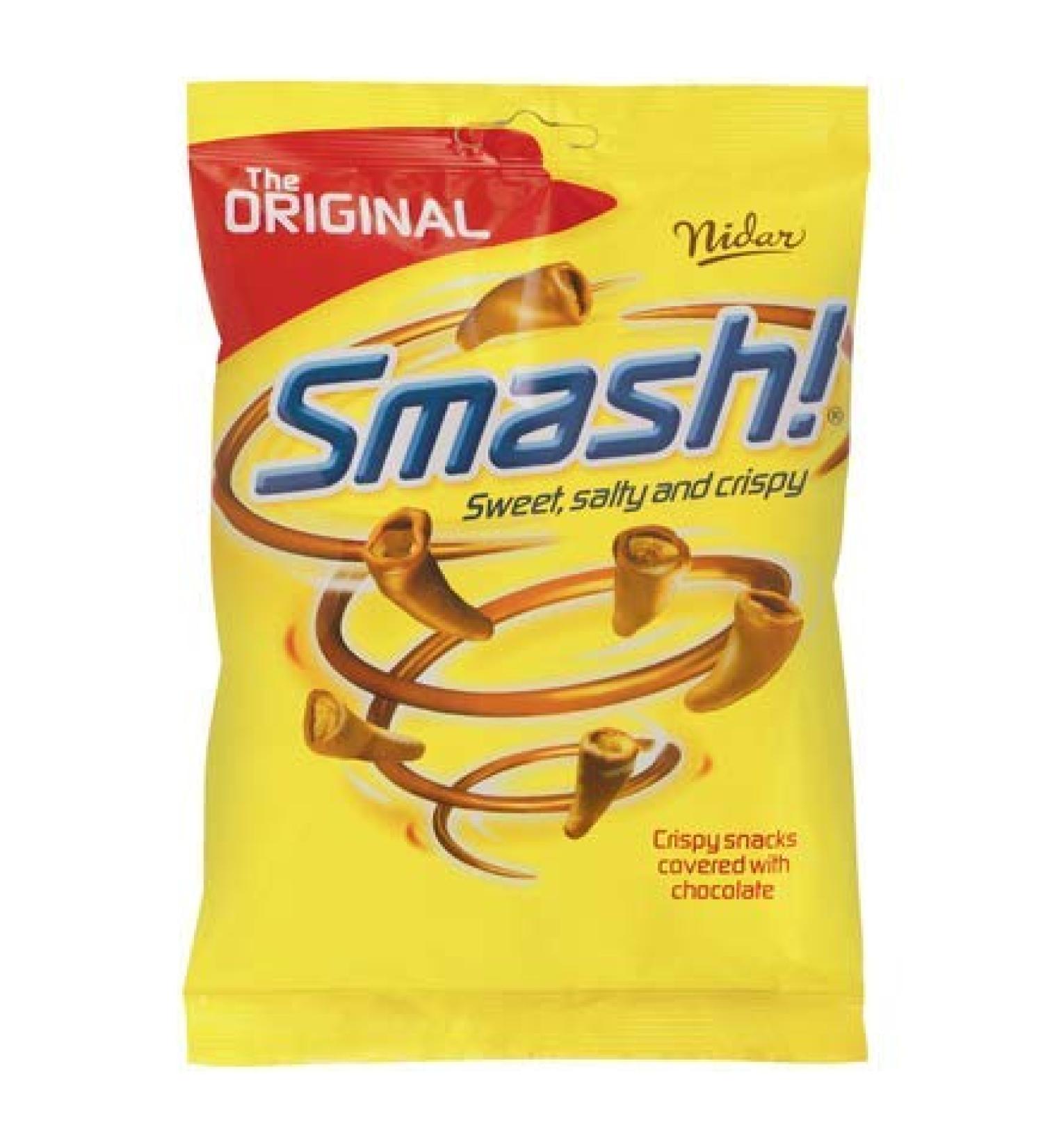 Nidar 12 x Nidar Smash Original - Norwegian Milk Chocolate Snack 100g