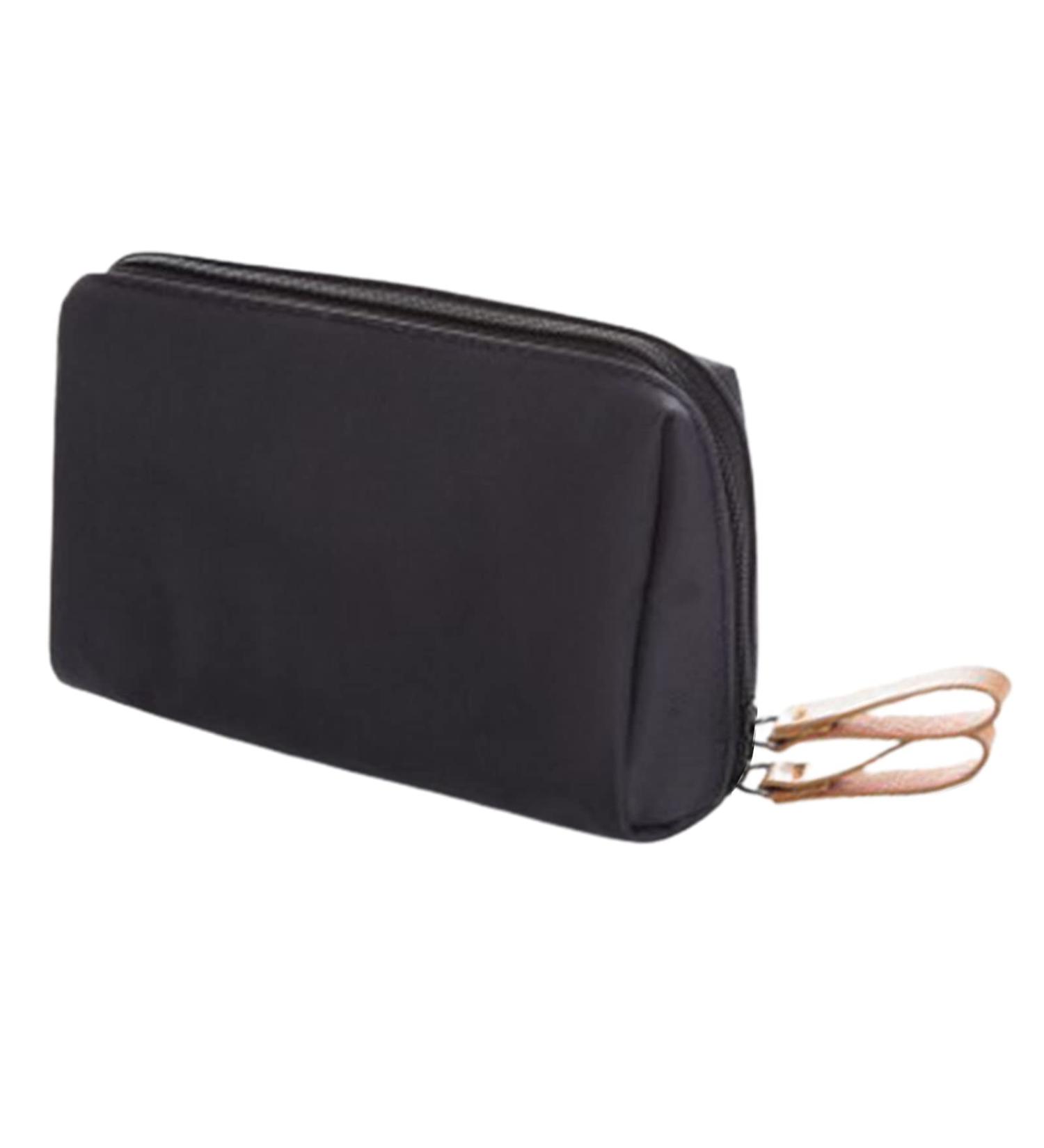 Buy Large Capacity Makeup Bag - Polyester Toiletry Bag with Smooth Zipper for Women & Girls - Travel & Home Storage in Black & Red - Buy Online on GoSupps.com