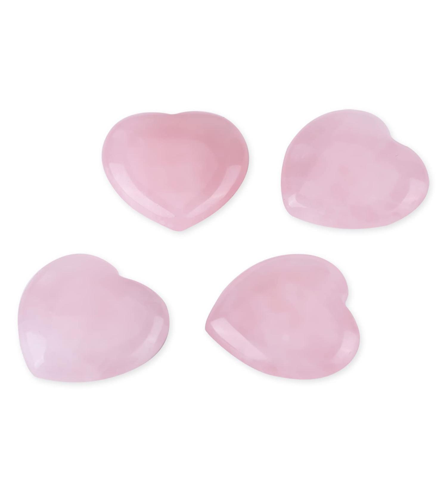 BORDSTRACT Rose Quartz Heart - 40 Pieces Pink Healing Crystals for Love & Decor | International Shipping - Buy Online on GoSupps.com