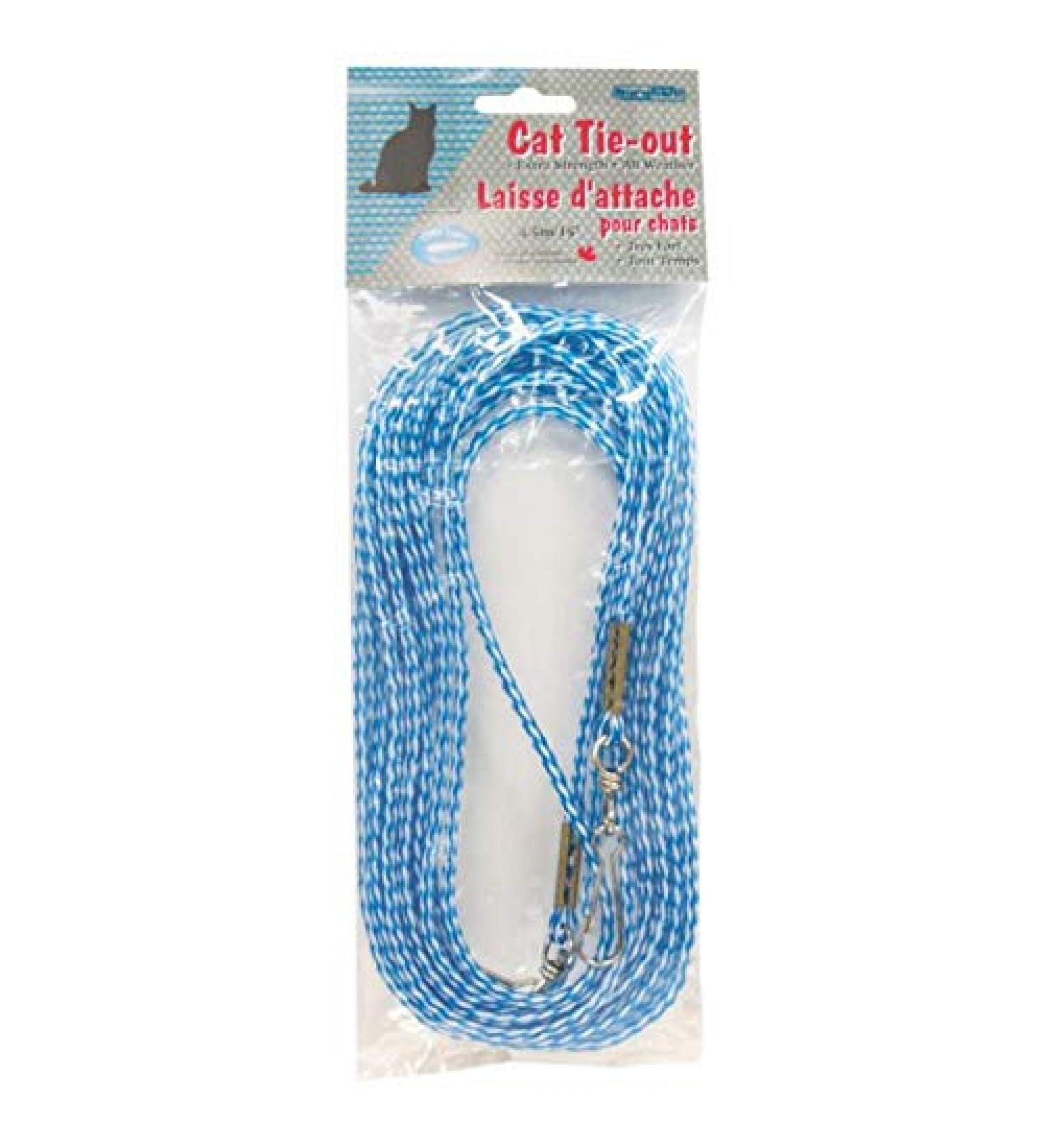 Burgham Cat Tie Out (15') Asst Colors