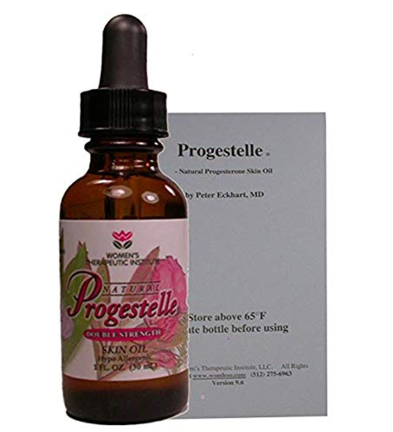 Progesterone Skin Oil - Bioidentical No Fragrance No Preservatives | Progestelle 1oz (800 mg) - Double Strength | Ideal for First-Time Buyers - Buy Online on GoSupps.com