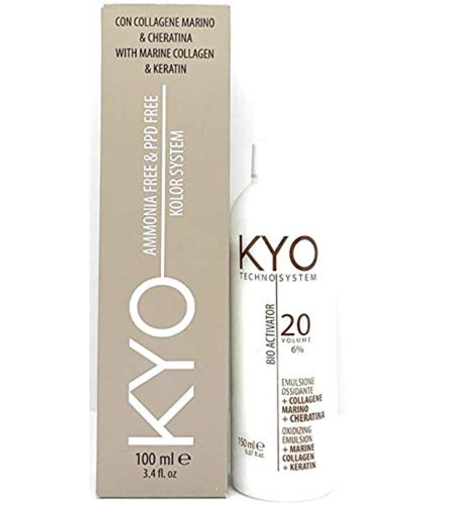 Kyo Hair Color 100 ml - Ammonia-free hair color enriched with keratin and marine collagen (1.0 black)