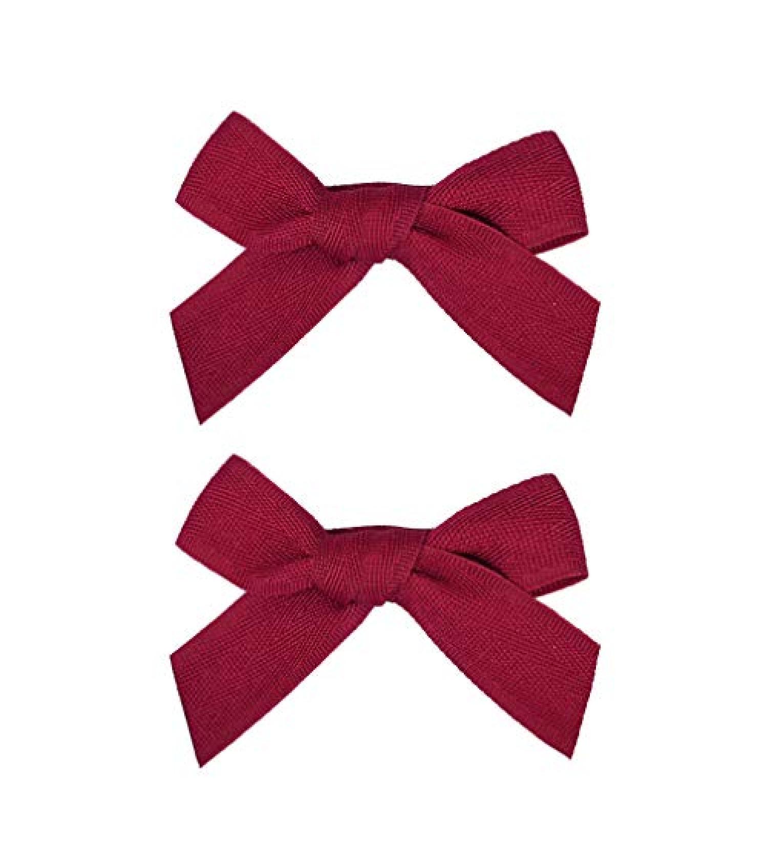 DEEKA 2 Pack Solid Apple Red Hair Clip Bows for Little Girls - Buy Online on GoSupps.com
