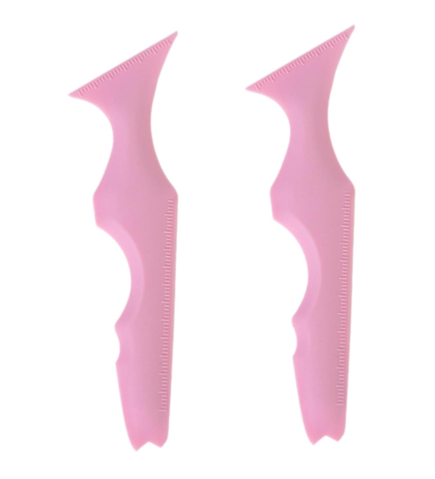 Beatifufu 2pcs Silicone Beauty Ruler Silicone Eyeliner Aid Small Bag Insert for Handbags Make up Orthotics 15.00X4.15X0.50CM Pink-1 - Buy Online on GoSupps.com