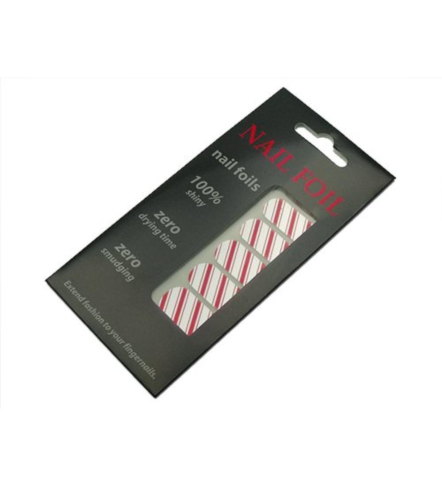 Self -adhesive nail film Red Line