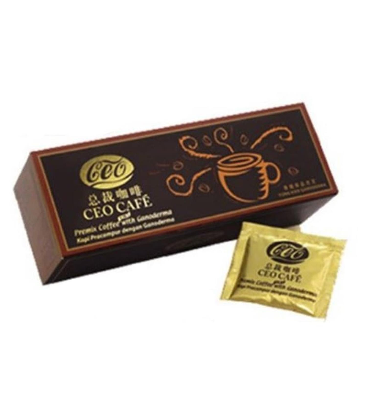 CEO Caf - Brazilian Arabica Coffee Enriched with Yung Kien Ganoderma Mushroom and Coconut Oil - Made with Natural Cane Sugar - Buy Online on GoSupps.com
