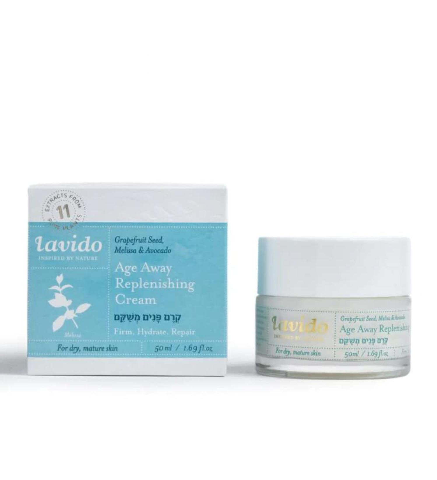 Lavido Natural Age Away Facial Cream - Firm Hydrate & Repair Dry Mature Skin (1.69 oz | 50 ml) - International Shipping Available - Buy Online on GoSupps.com