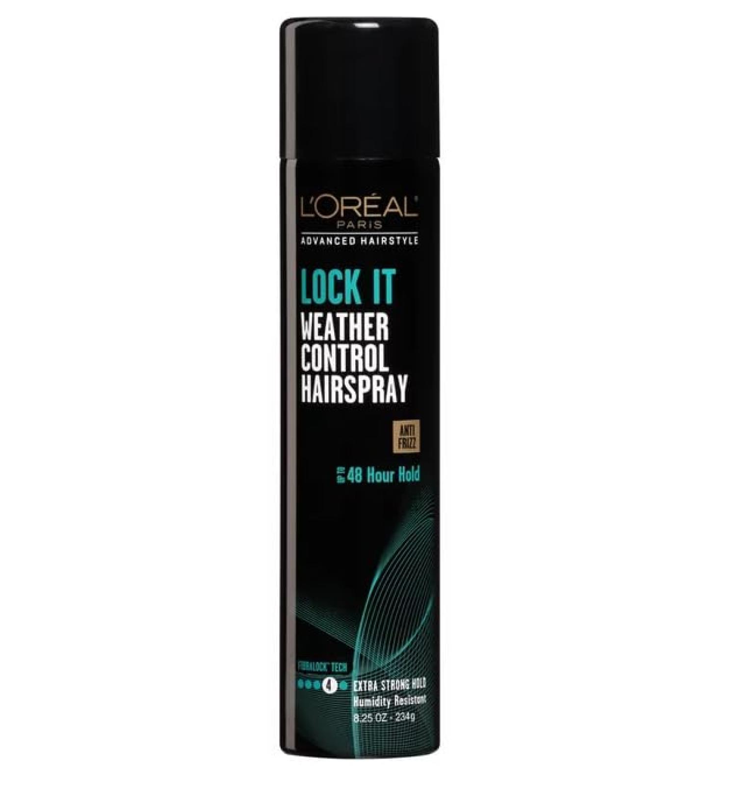 L'Oreal Advanced Hairstyle Lock It Weather Control Hair Spray Extra Strong Hold 8.25 oz (Pack of 2) Unscented 8.25 Ounce (Pack of 2) - Buy Online on GoSupps.com