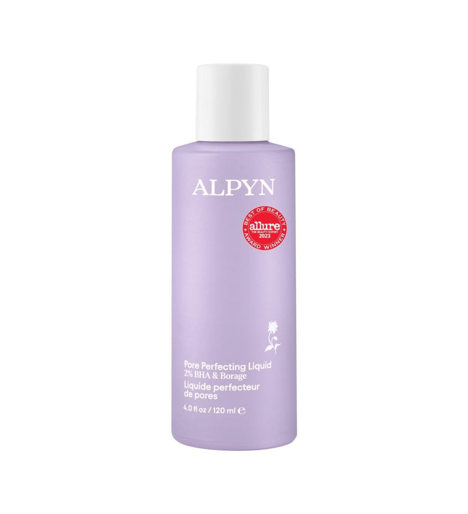 Alpyn Pore Perfecting Liquid Toner with 2% BHA & Borage | Liquid Exfoliator to Minimize Pores Calm & Restore Skin's Natural pH | 4 oz / 120 ml - Buy Online on GoSupps.com