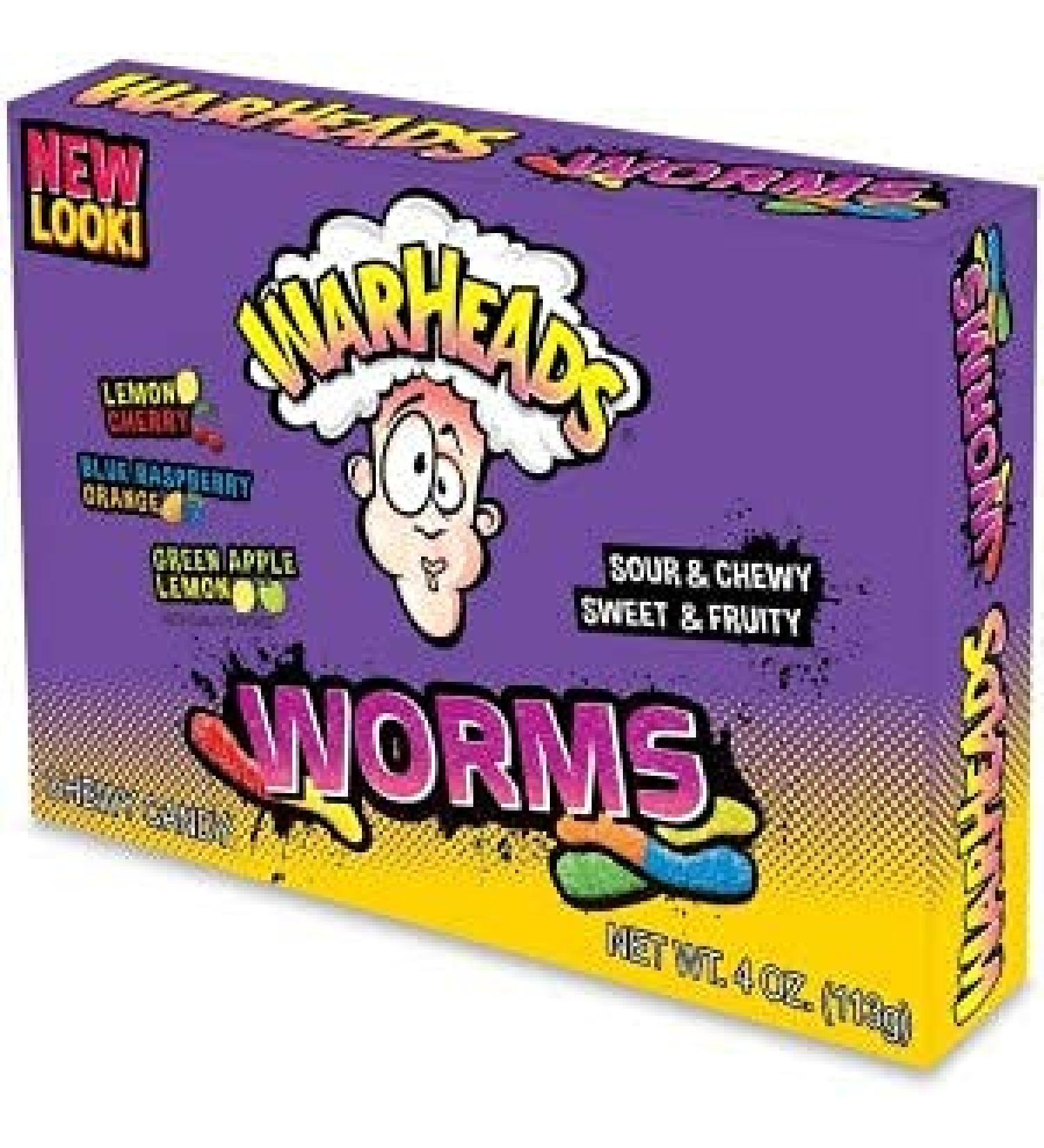 Warheads Warheads Sour Worms 4oz Box of 12