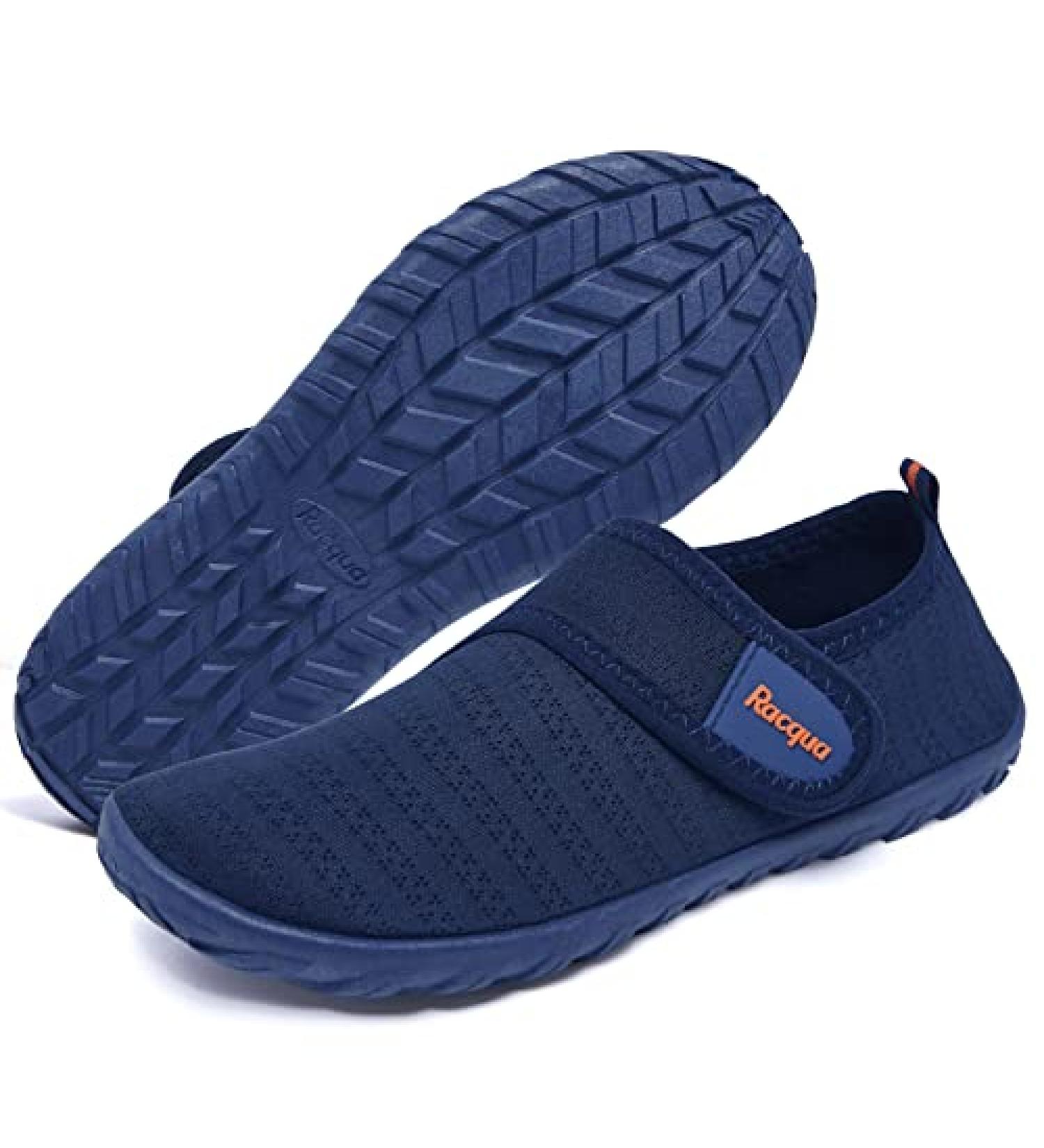 Racqua Kids Water Shoes - Lightweight Quick Dry Aqua Swim Shoes for Boys and Girls | Little Kid/Big Kid | Blue/Orange - Buy Online on GoSupps.com