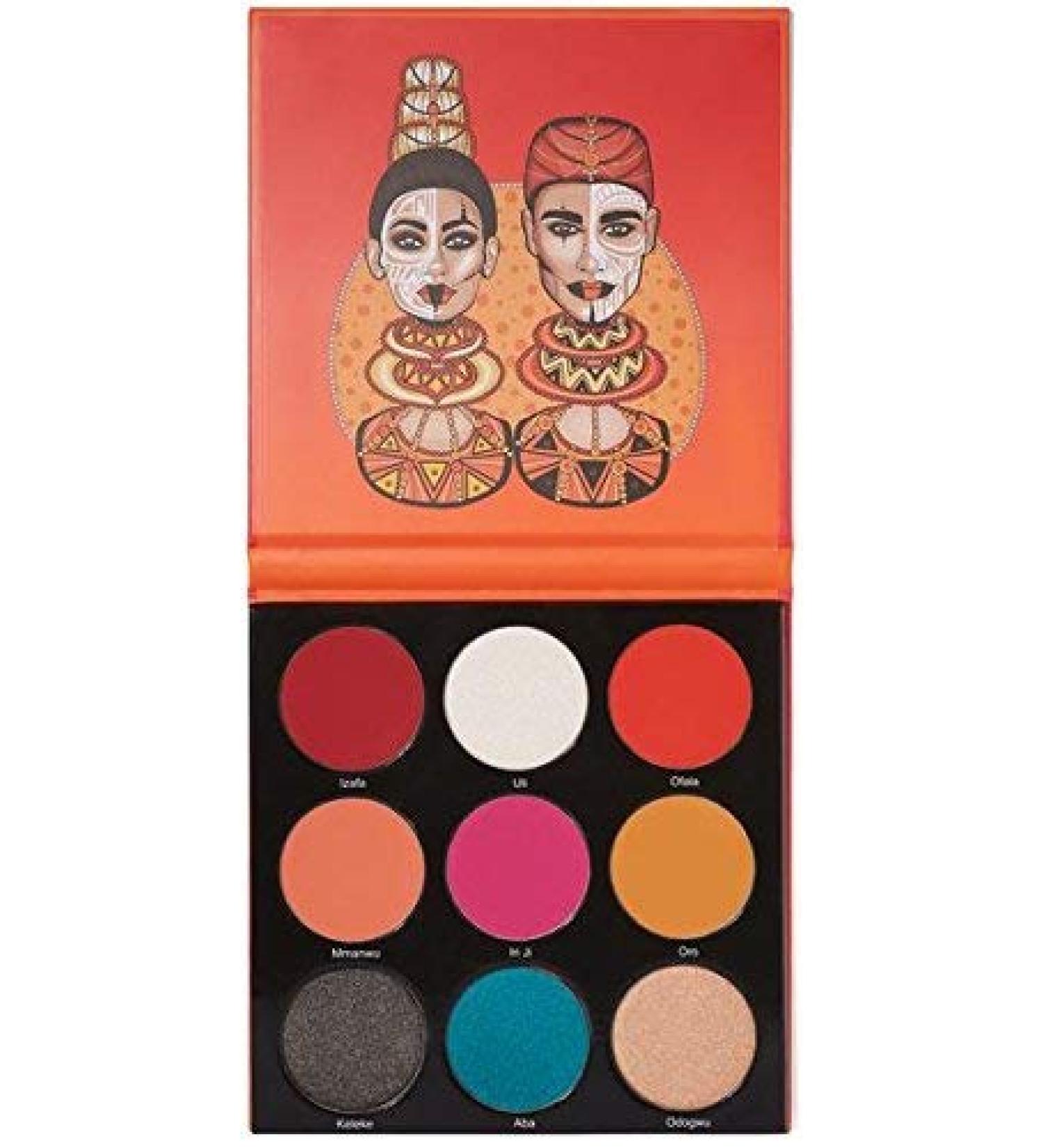 Juvia's Place Coral Red Neutral Eyeshadow Palette - 9 Pigmented Shades for Professional Eye Makeup - Buy Online on GoSupps.com