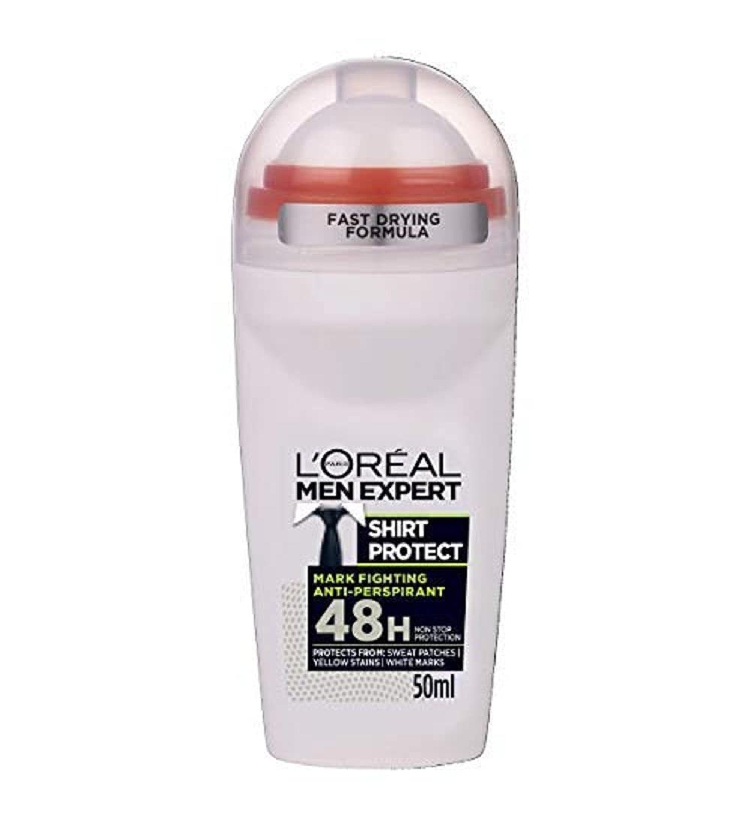 L'Or al Paris Men Expert Shirt Protect Roll-On 50ml - Antiperspirant Deodorant - Buy Online on GoSupps.com