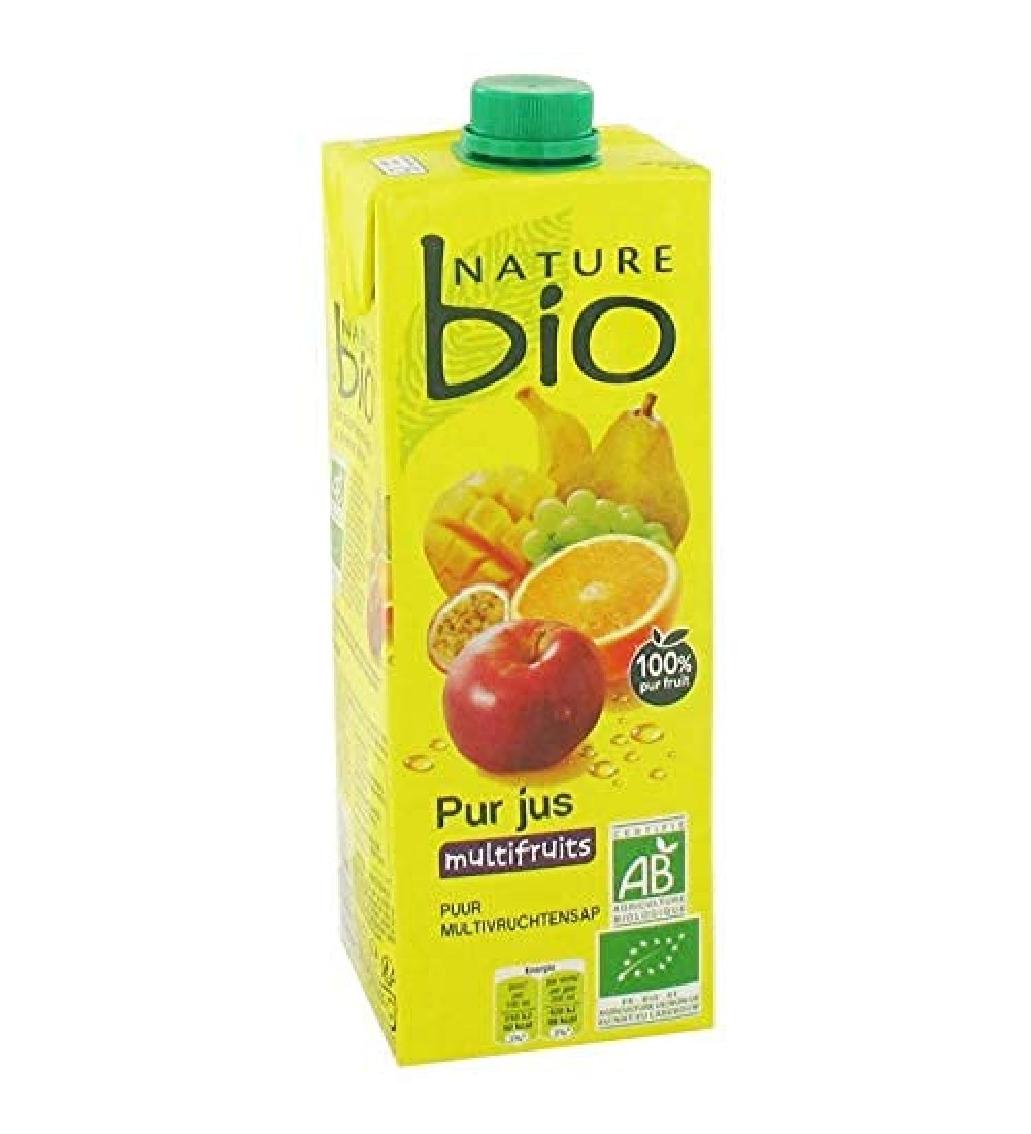 NATURE BIO - Pure Multifruit Juice 1L - Pack of 4 - Free Delivery