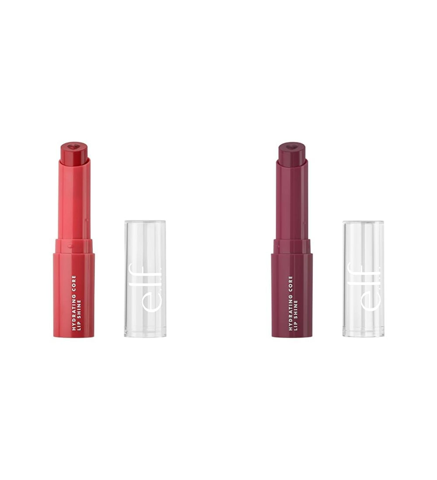 e.l.f. Hydrating Core Lip Shine Conditioning & Nourishing Lip Balm Sheer Color Tinted Lip Moisturizer Joyful & Delightful 0.09 Oz Each