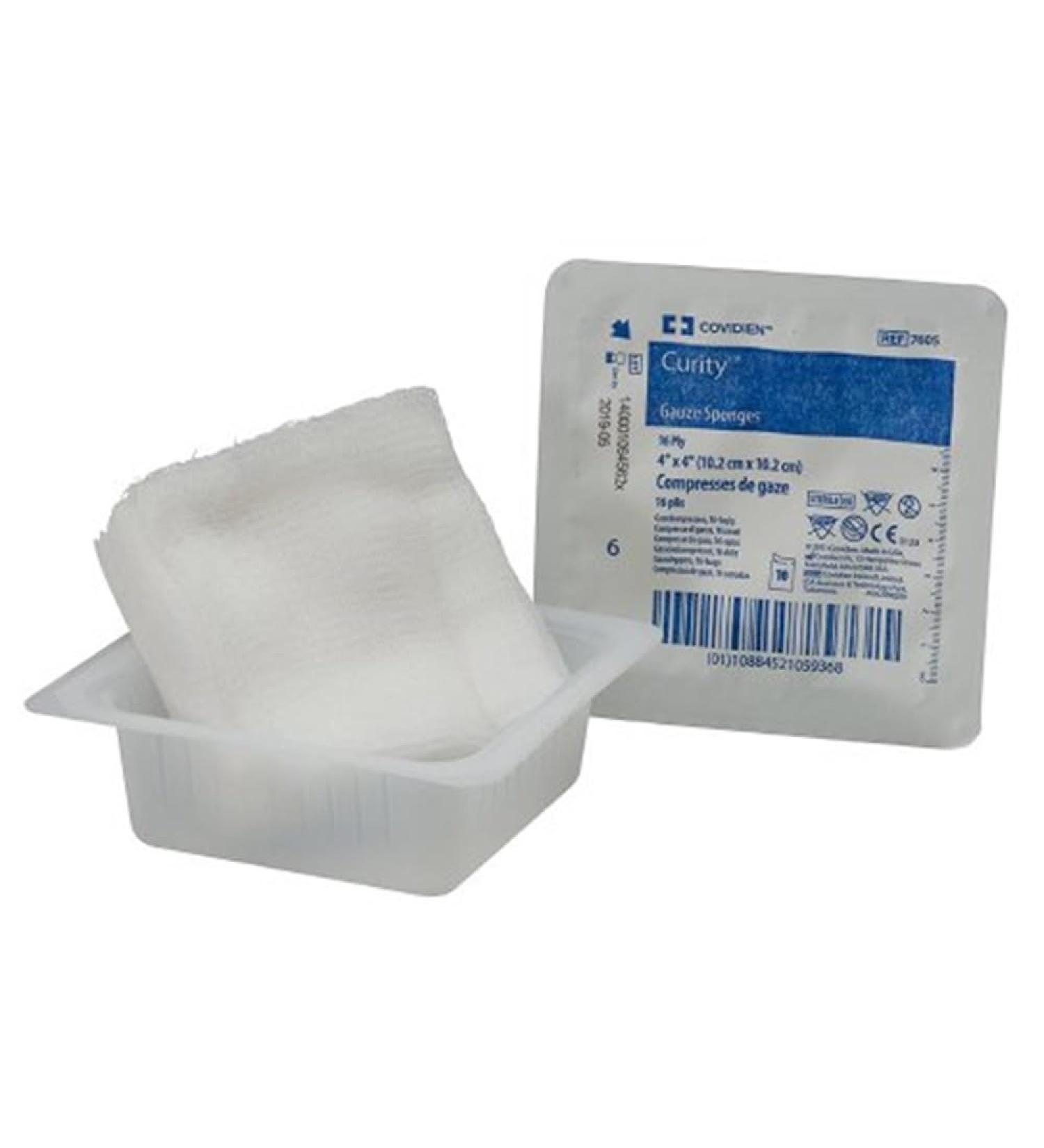 Covidien 7605 Curity Gauze Sponges 16-Ply 4" x 4" Size (Pack of 1280)
