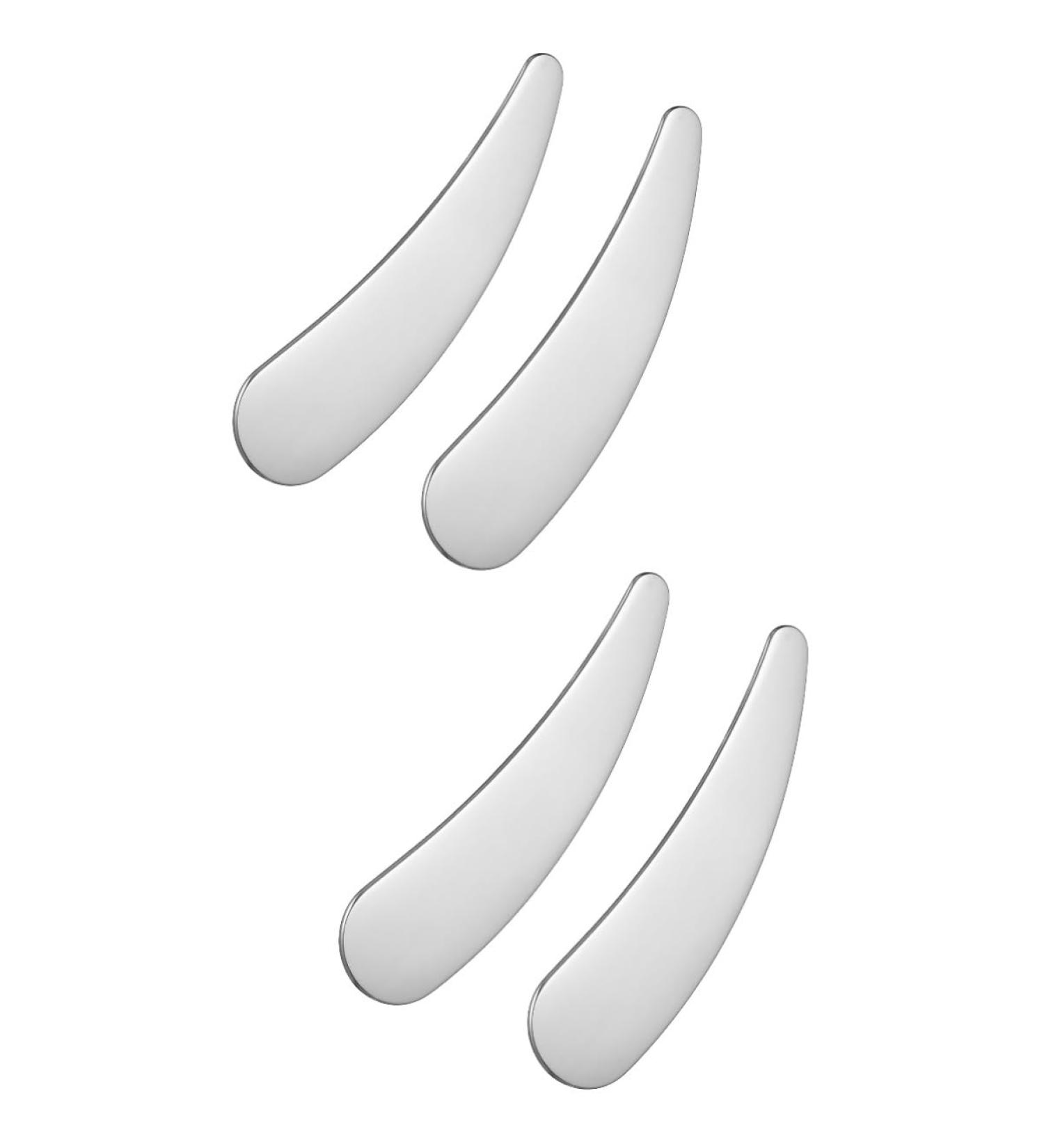 TOVINANNA 4 Pcs Cosmetic Spatula Cosmetics Spatula Facial Cream Spatula Face Cream Scoop Metal Makeup Spatula Facial Spatula Lip Balm Spatula Mini Spatula Esthetician Supplies Beauty Scoop 1 g (Pack of 1) As Shownx2pcs - Buy Online on GoSupps.com