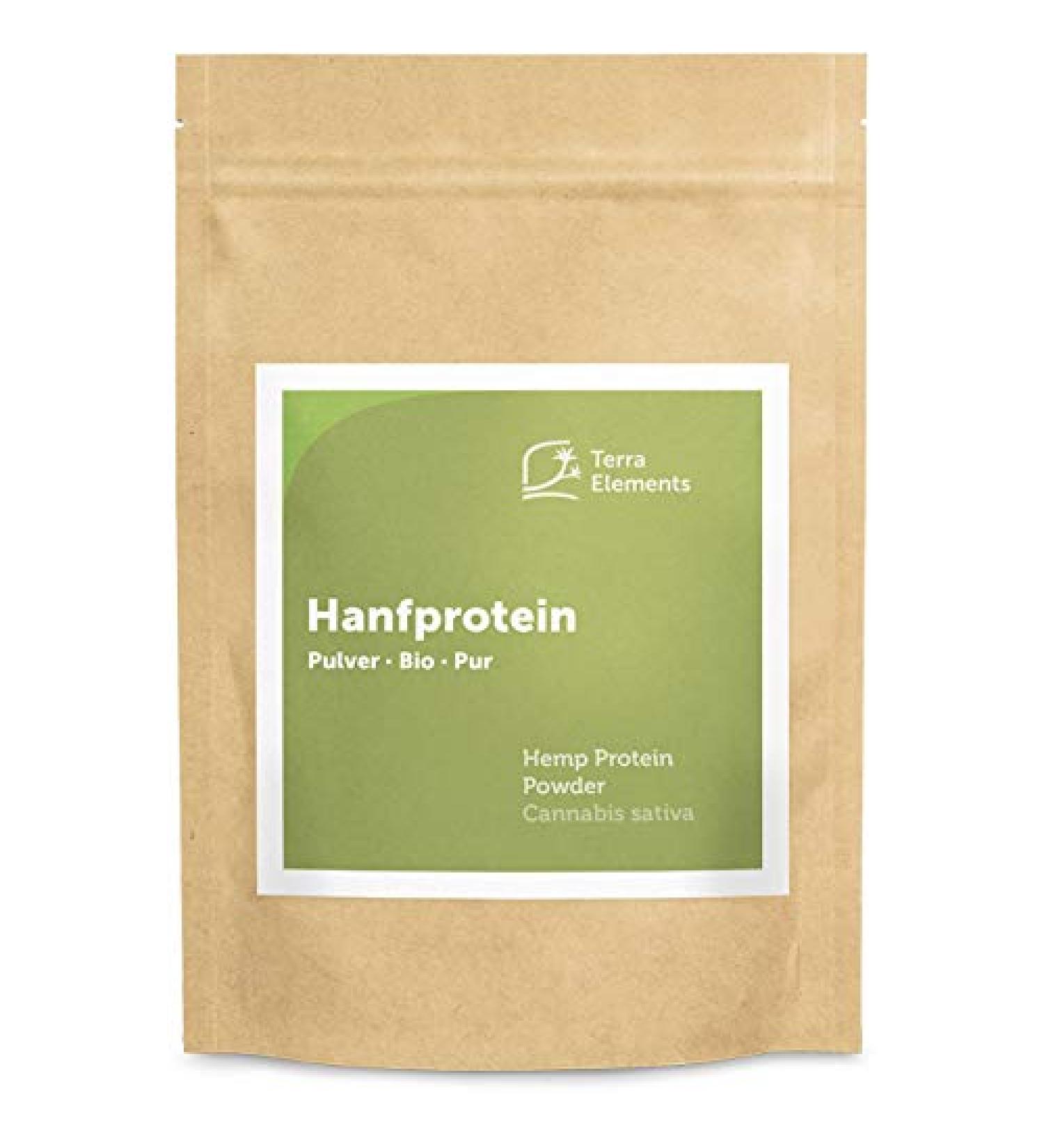 Terra Elements Organic hemp protein powder 250g I 100% pure I vegan I raw quality - Buy Online on GoSupps.com