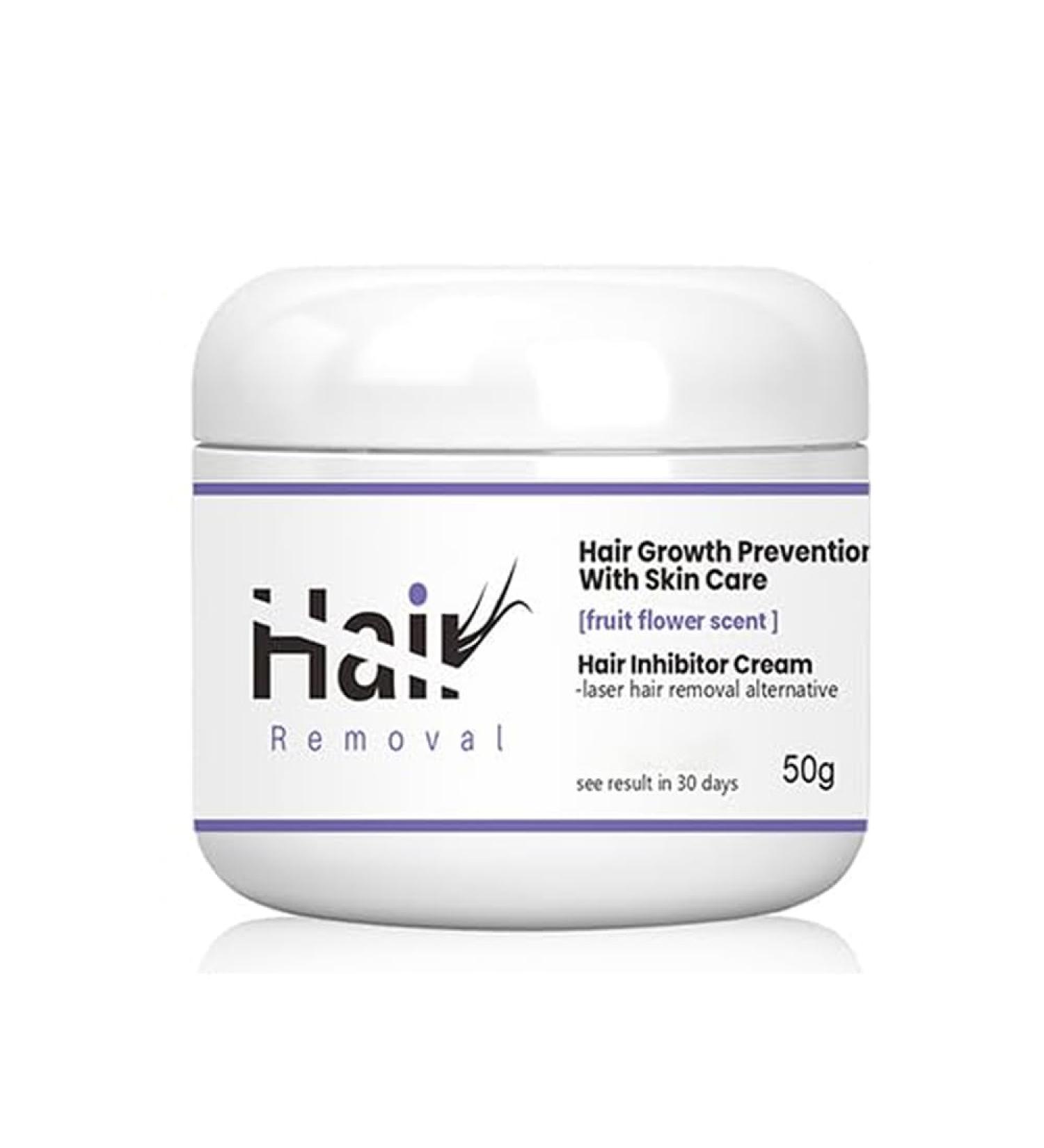 Hair Inhibitor Cream - Lavender Hair Growth Stopper for Face Bikini Arms & Legs - 50g | Best Post-Depilatory Solution - Buy Online on GoSupps.com