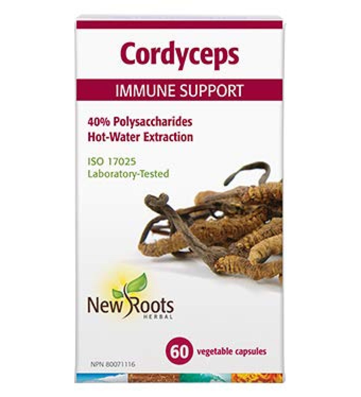 New Roots Cordyceps - Immune Support Medicinal Mushrooms. 60 vcaps - Buy Online on GoSupps.com