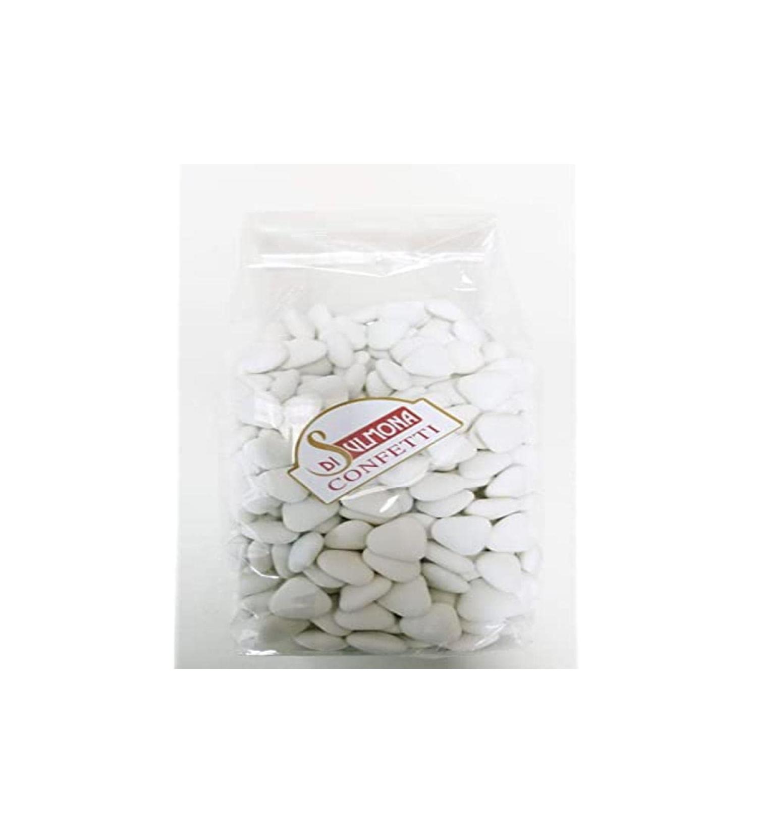 Sulmona Dragées - White Dragées - With chocolate, mini heart - 500 gr