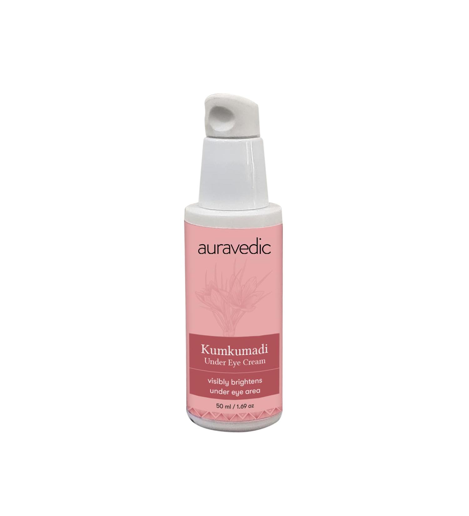 Kumkumadi Under Eye Cream for Dark Circles - 50ml | Natural Kumkumadi Tailam Oil for Men & Women | Brightening & Anti-Aging Solution - Buy Online on GoSupps.com