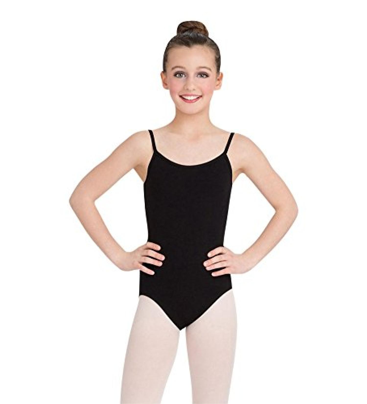 Capezio Big Girls' Classics Camisole Leotard with Adjustable Straps Big Girls (7-16) 10-12 Black