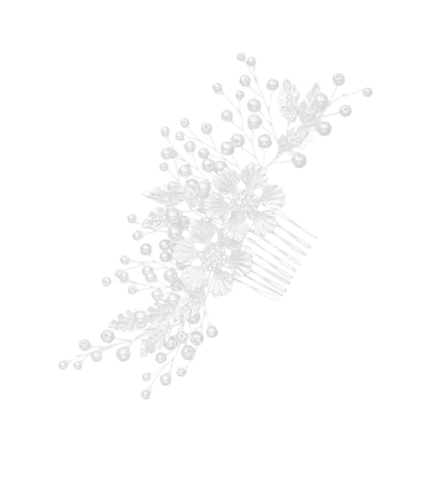 FRCOLOR Hair Comb Made of Crystal Pearl Hair Comb with Floral Pattern Wedding Hair Comb Flower Hair Accessories Rhinestone Headpiece Wedding Tiara Diamond Headpiece Bridal - Buy Online on GoSupps.com