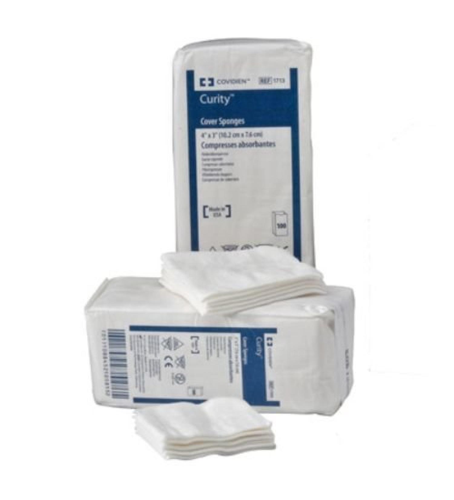 Covidien 1713 Curity Cover Sponges 4" x 3" Size (Pack of 2000)