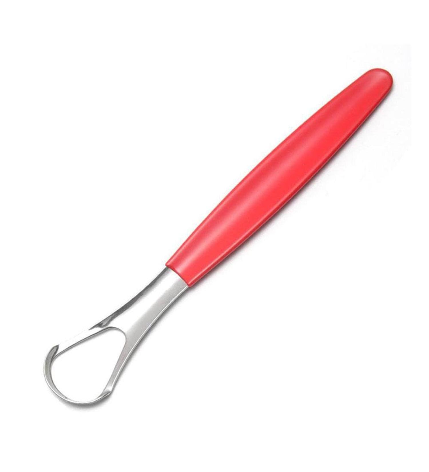 Zohiko Tongue Scraper - Surgical Quality Stainless Steel Breath Freshener | Red Metal Tongue Cleaner - 1 Piece - Buy Online on GoSupps.com