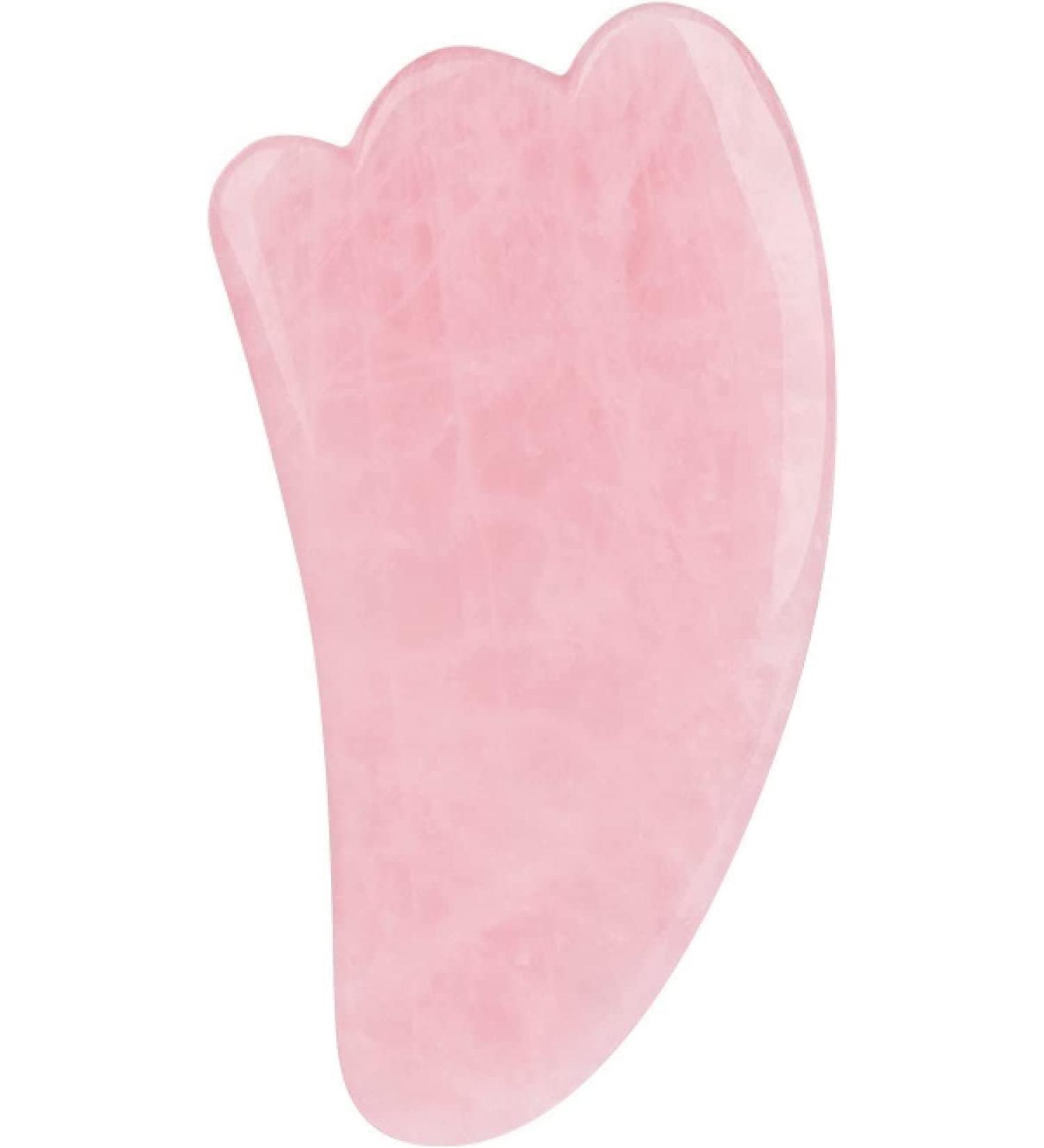Buy Dipiso Massage Tools - Rose Quartz & Jade Gua Sha Set for Face & Body - Pink | International Shipping - Buy Online on GoSupps.com