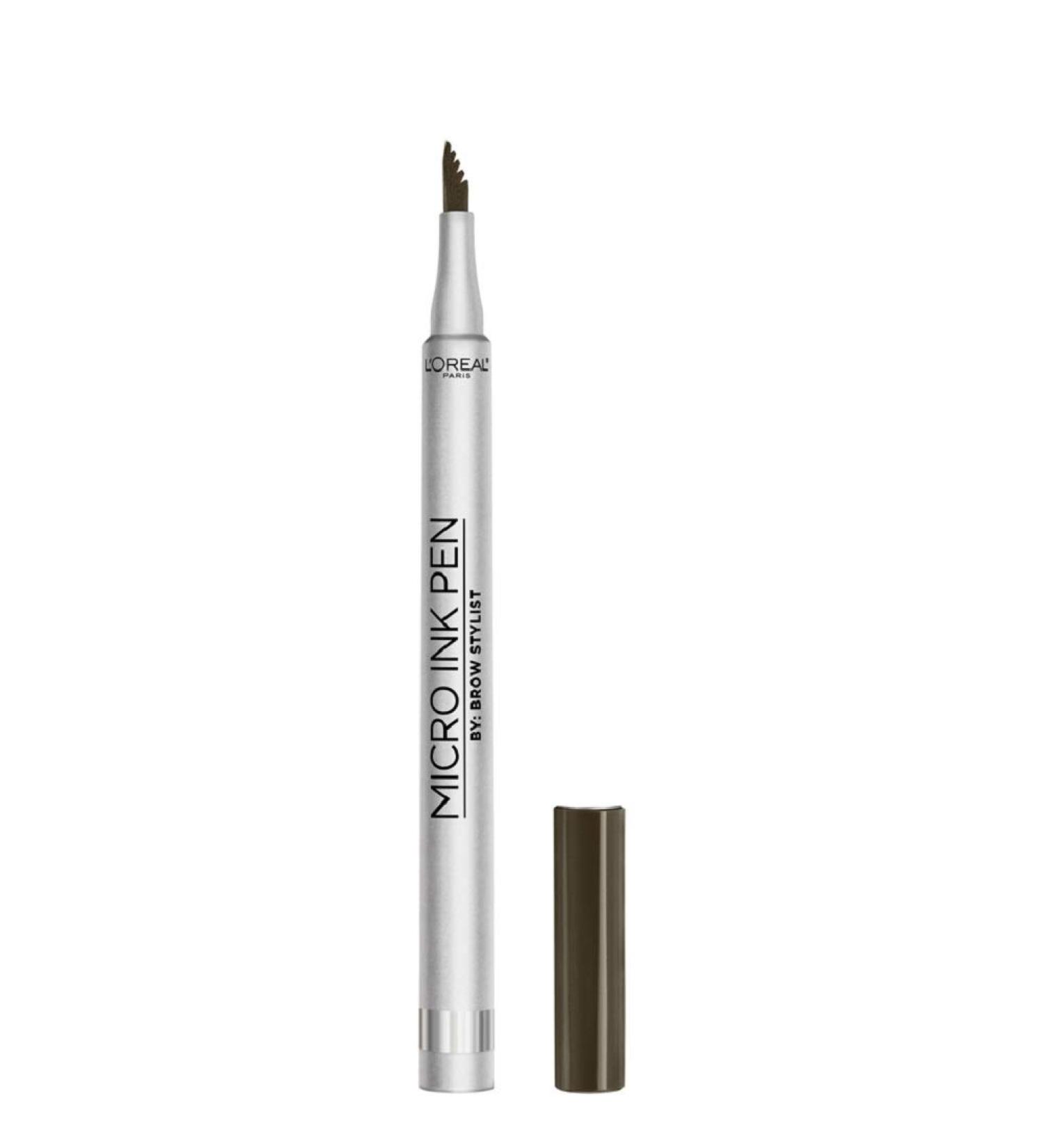 L'Or al Paris Micro Ink Pen Brow Stylist - Dark Brunette 0.033 fl oz | Longwear Tint for Hair-Like Effect | Precision Comb Tip | Up to 48HR Wear - Buy Online on GoSupps.com