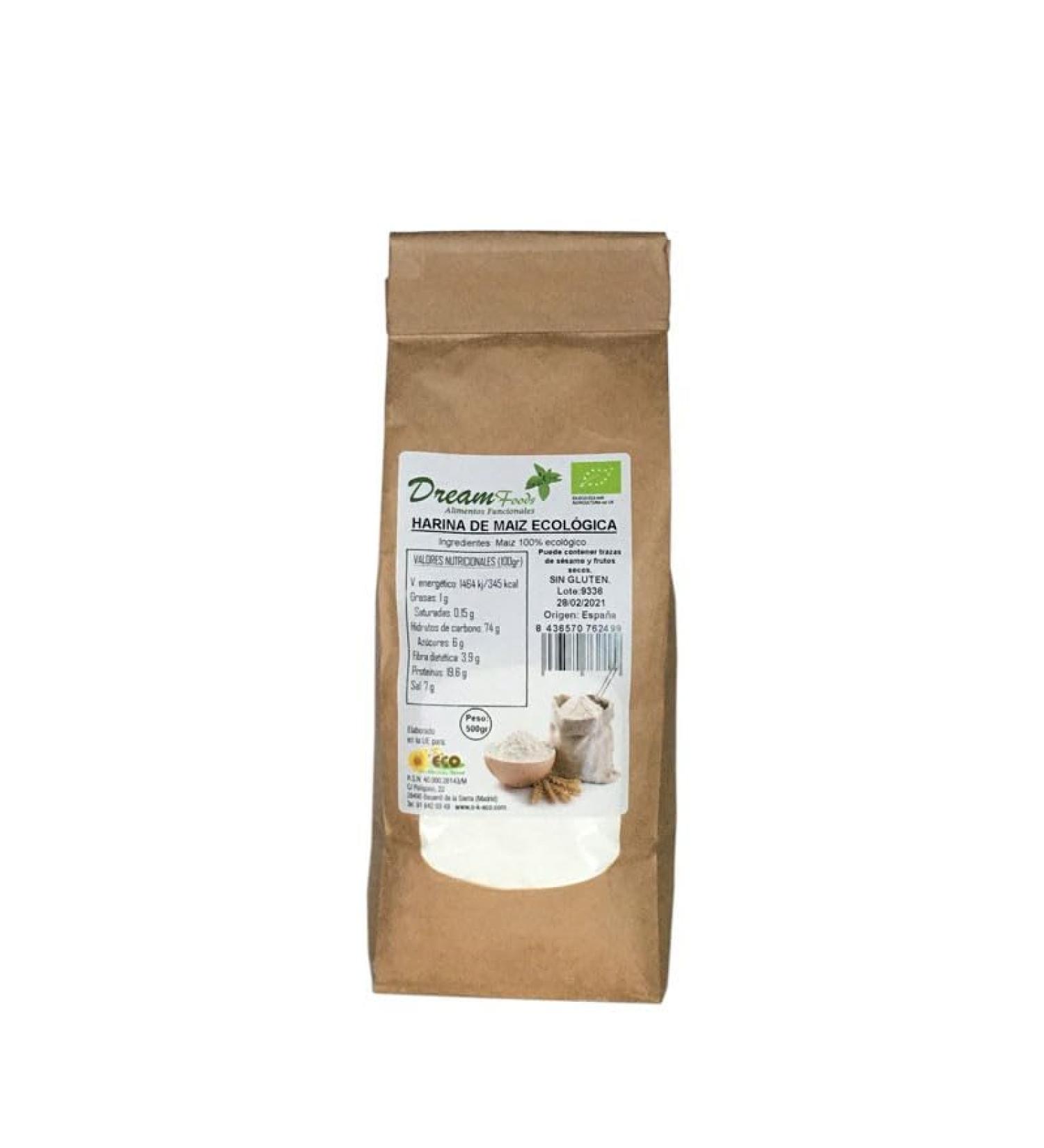 Harina de Maiz sin Gluten Bio 500g Dream Food