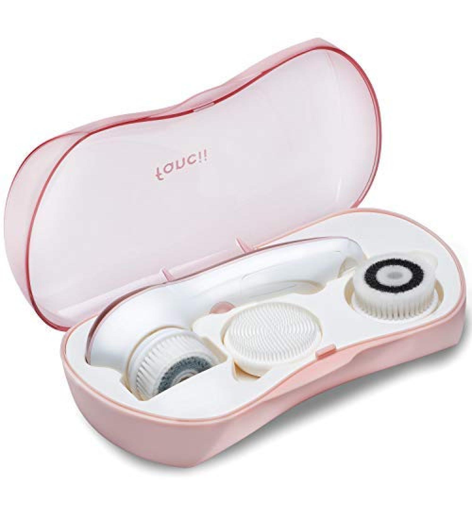 Fancii Waterproof Facial Cleansing Spin Brush Set - 3 Exfoliating Heads for Gentle Exfoliation and Deep Scrubbing - Complete Face Spa System (Blush) - Buy Online on GoSupps.com