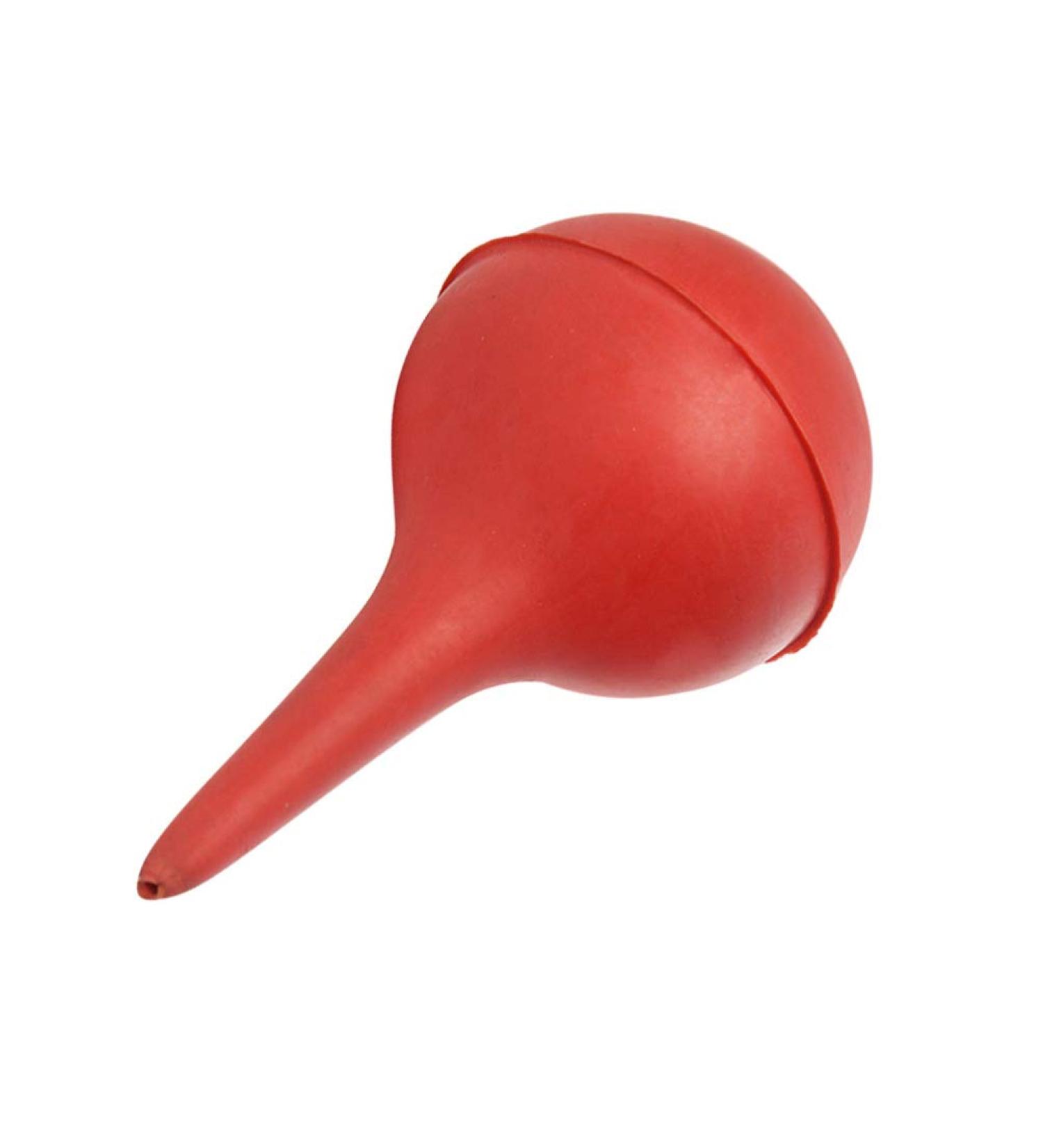 Ear Cleaner Syringe 90ml - Red Hand Bulb Squeeze for Adults | Rubber Suction for Ear Washing - Buy Online on GoSupps.com