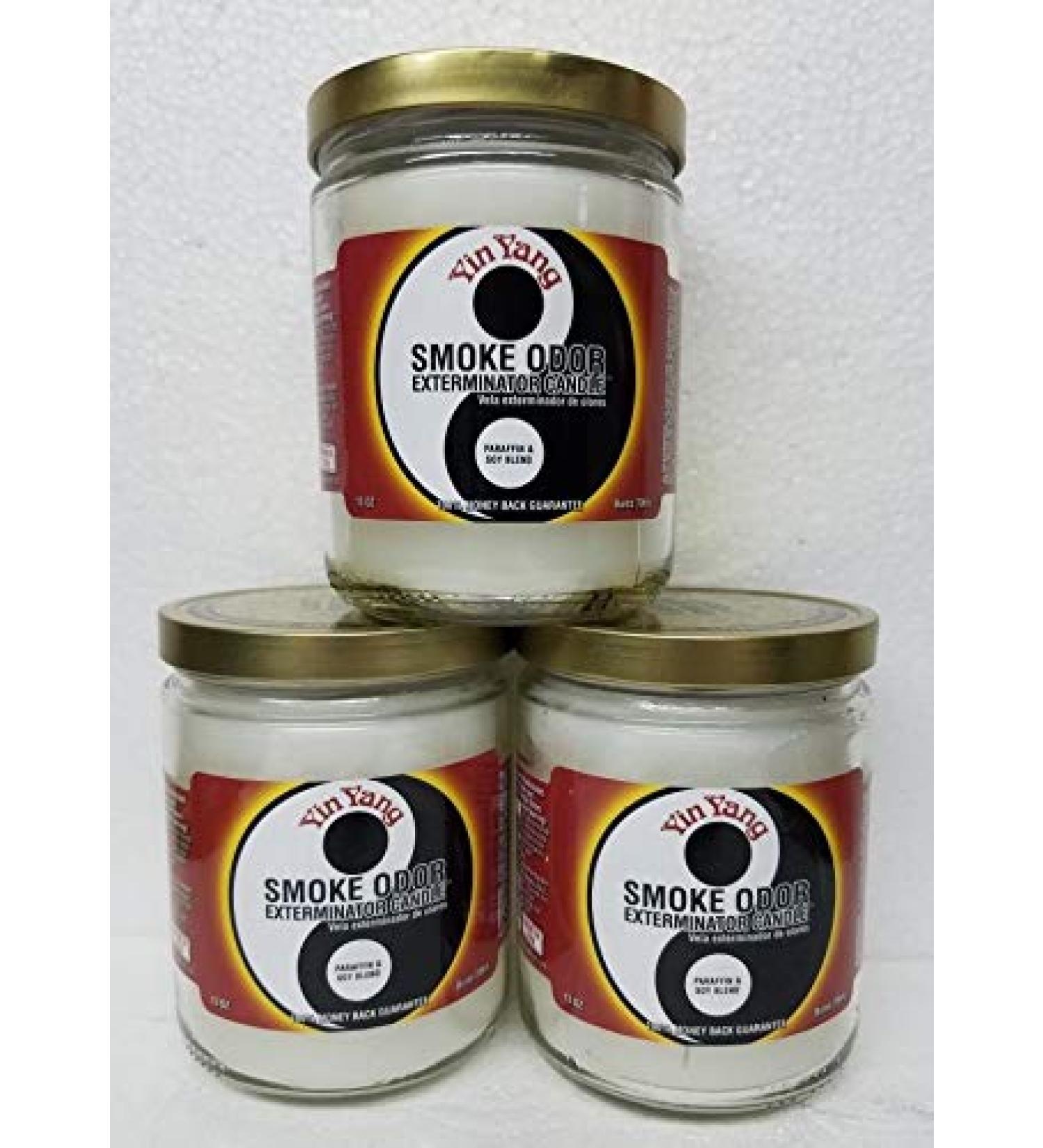 Smoke Odor Exterminator 13oz Jar Candles - Set of 3 Yin Yang Candles for Effective Odor Removal | International Shipping - Buy Online on GoSupps.com