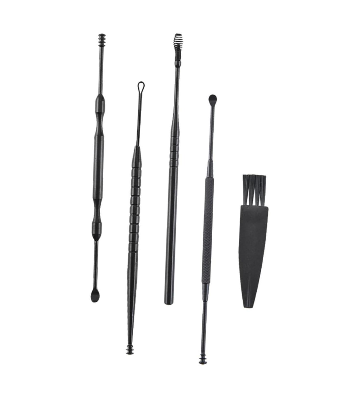 PLAFOPE Professional Double Head Rotating Ear Scoop Cleaner Non-Slip Handle Ear Wax Tool with Spring Spiral Design for Itch Relief Steel for Home and Travel - Buy Online on GoSupps.com