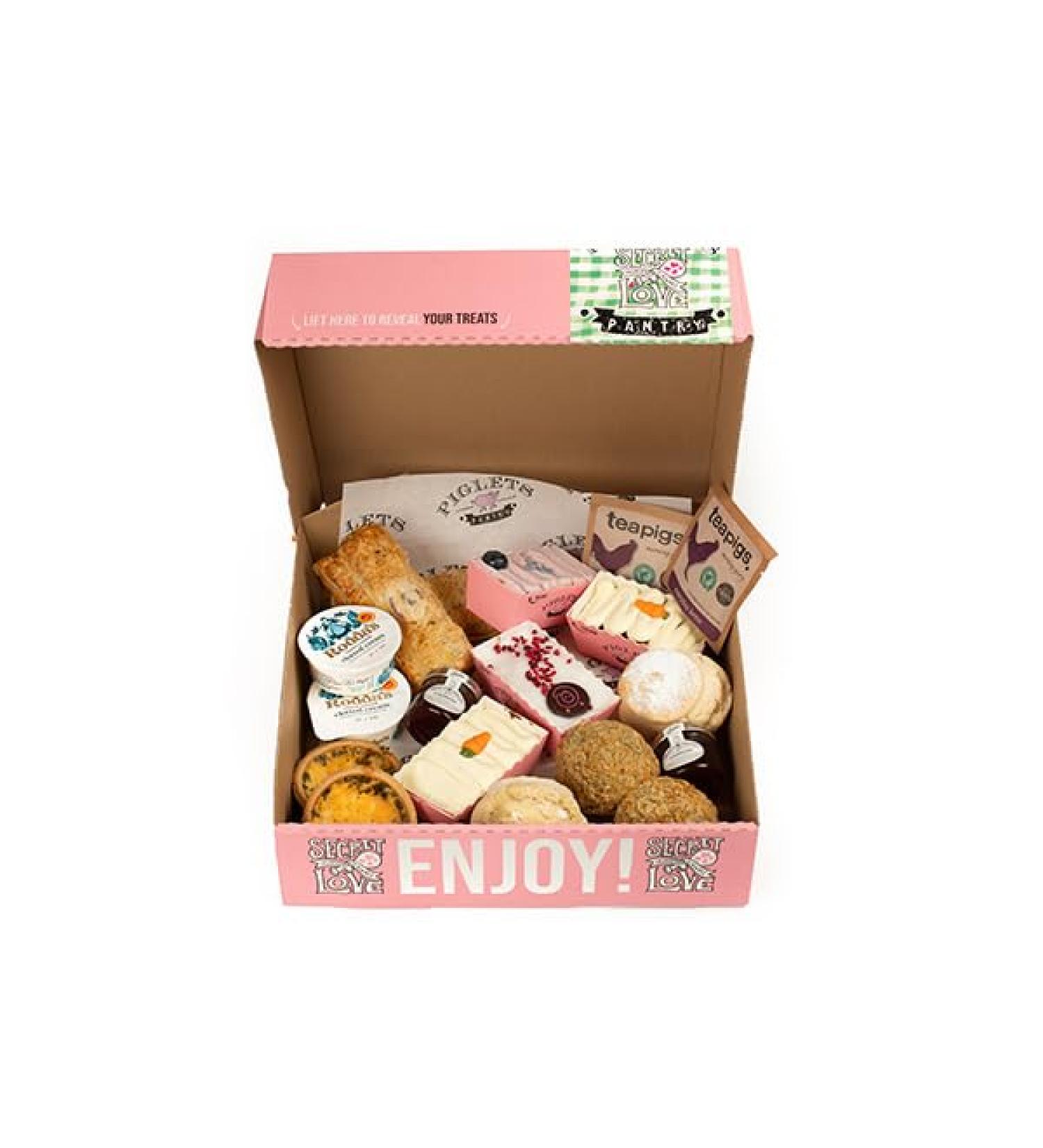 Buyagift Afternoon Tea for Two at Home - A Deluxe Experience with Piglet's Pantry Featuring Handcrafted Treats & Premium Teas - Buy Online on GoSupps.com
