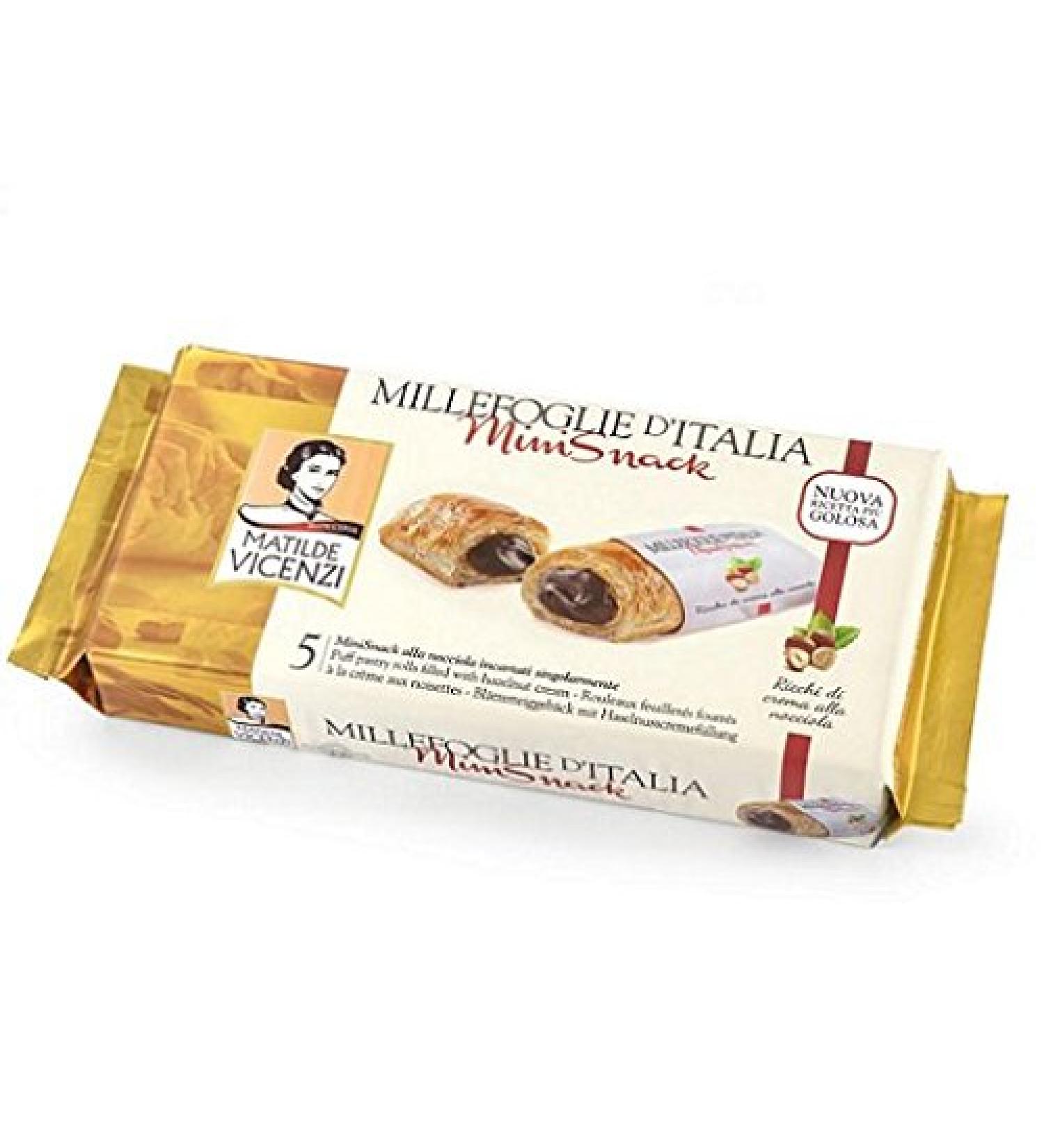 Matilde Vicenzi Matilde Vicenzi Millefoglie Mini Snack Hazelnut Noisette 125 g Biscuits