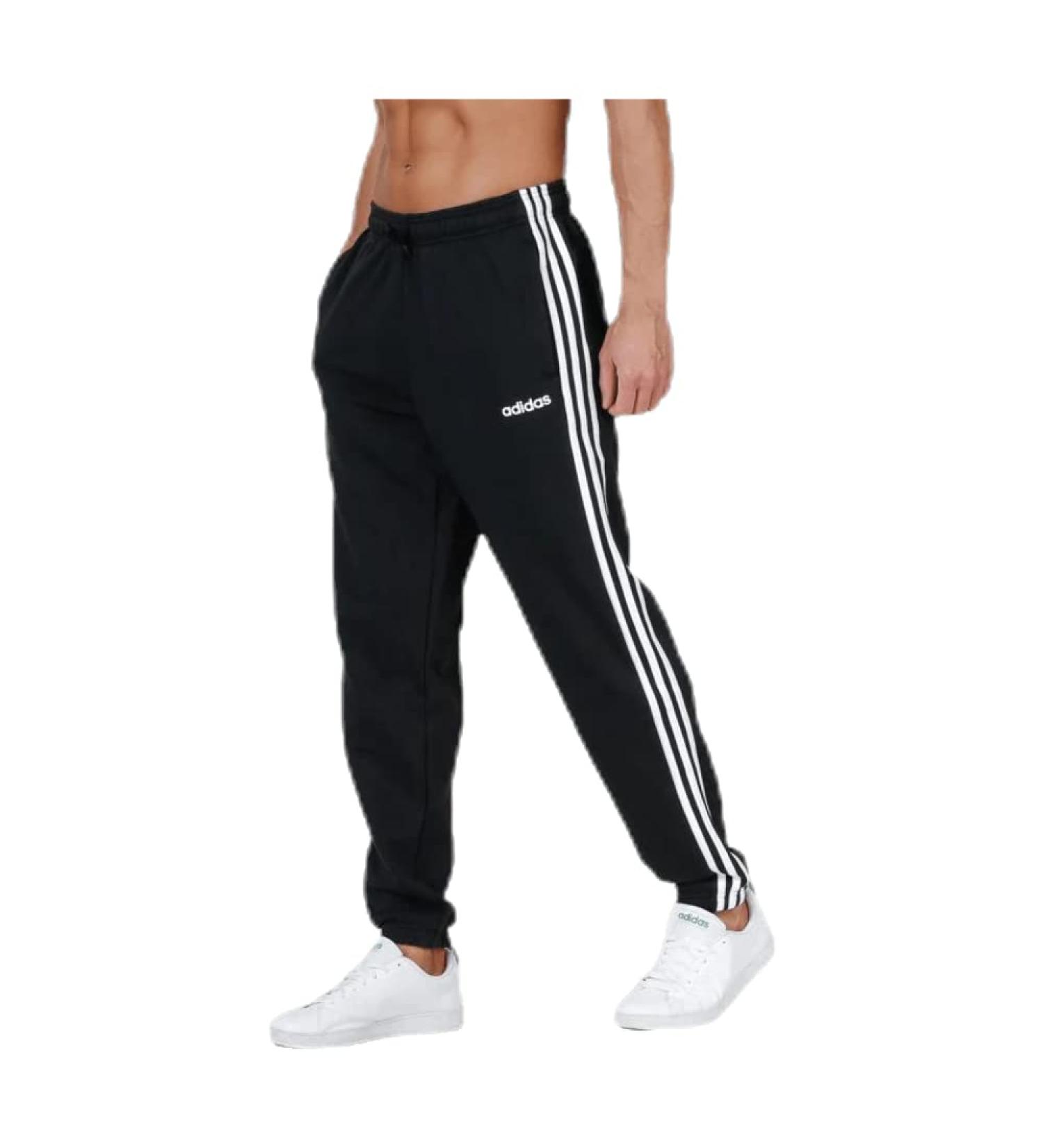 Buy adidas Mens Essentials 3-Stripes Tapered Jogging Pants - Black White 078 Size L | International Shipping Available - Buy Online on GoSupps.com